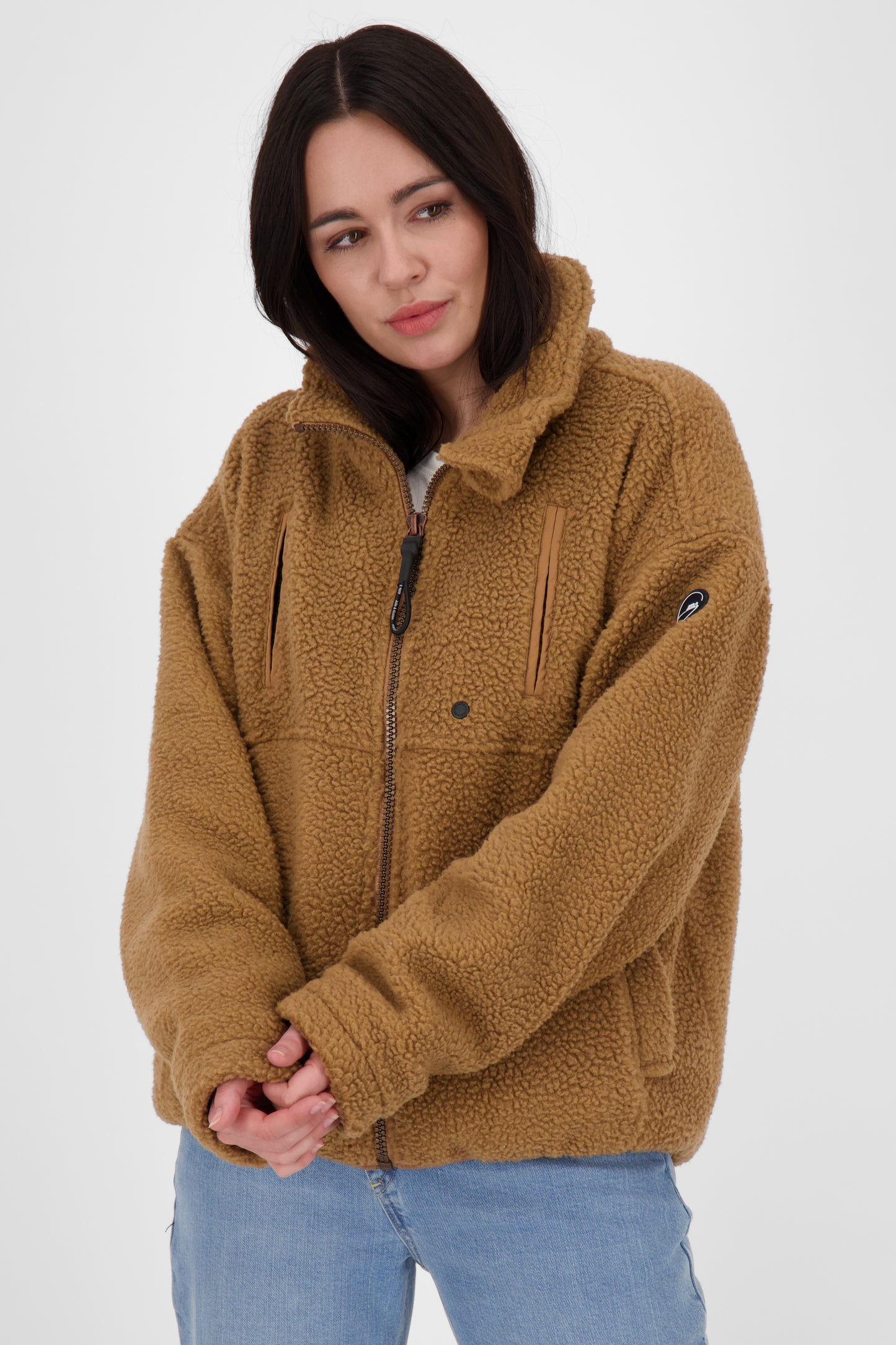 Kuschelige Teddyjacke für Damen von Alife and Kickin - KaluaAK G Braun