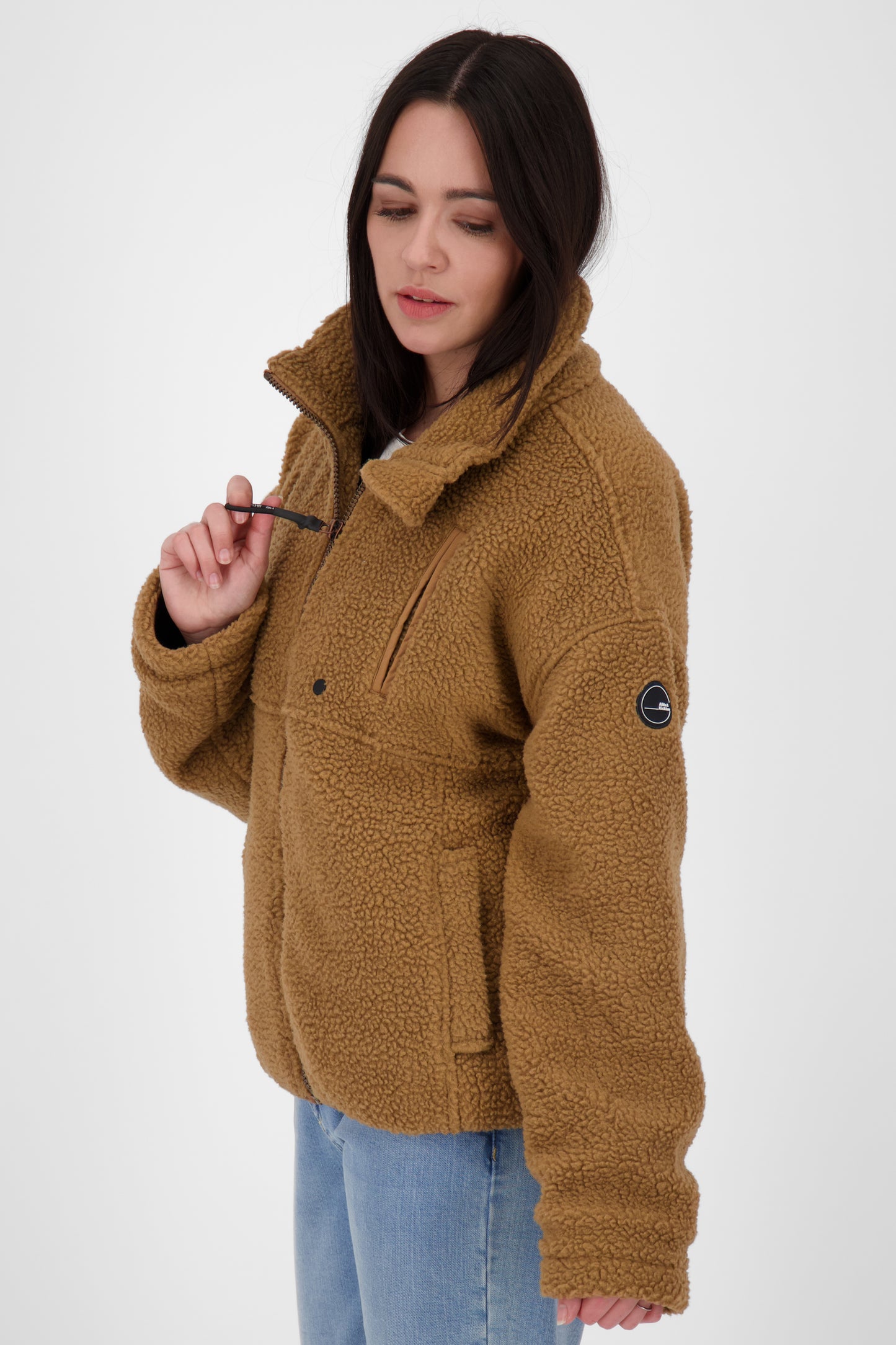 Kuschelige Teddyjacke für Damen von Alife and Kickin - KaluaAK G Braun