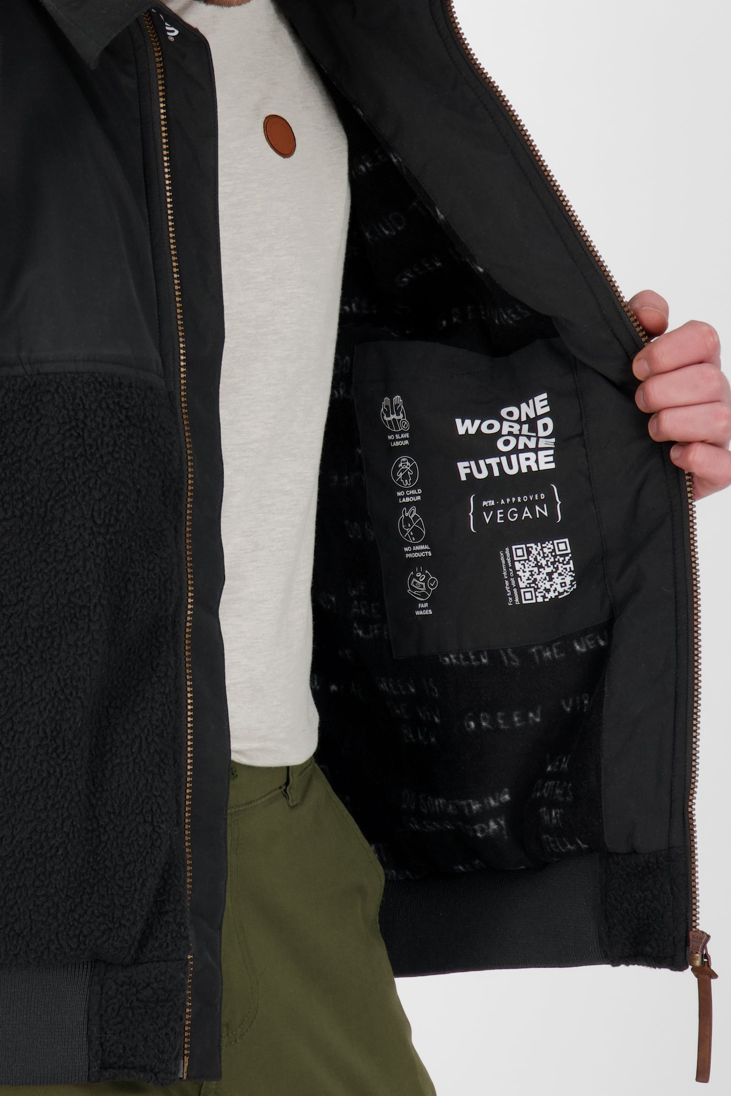 Trendige RonaldAK G Teddyjacke für Herren Schwarz