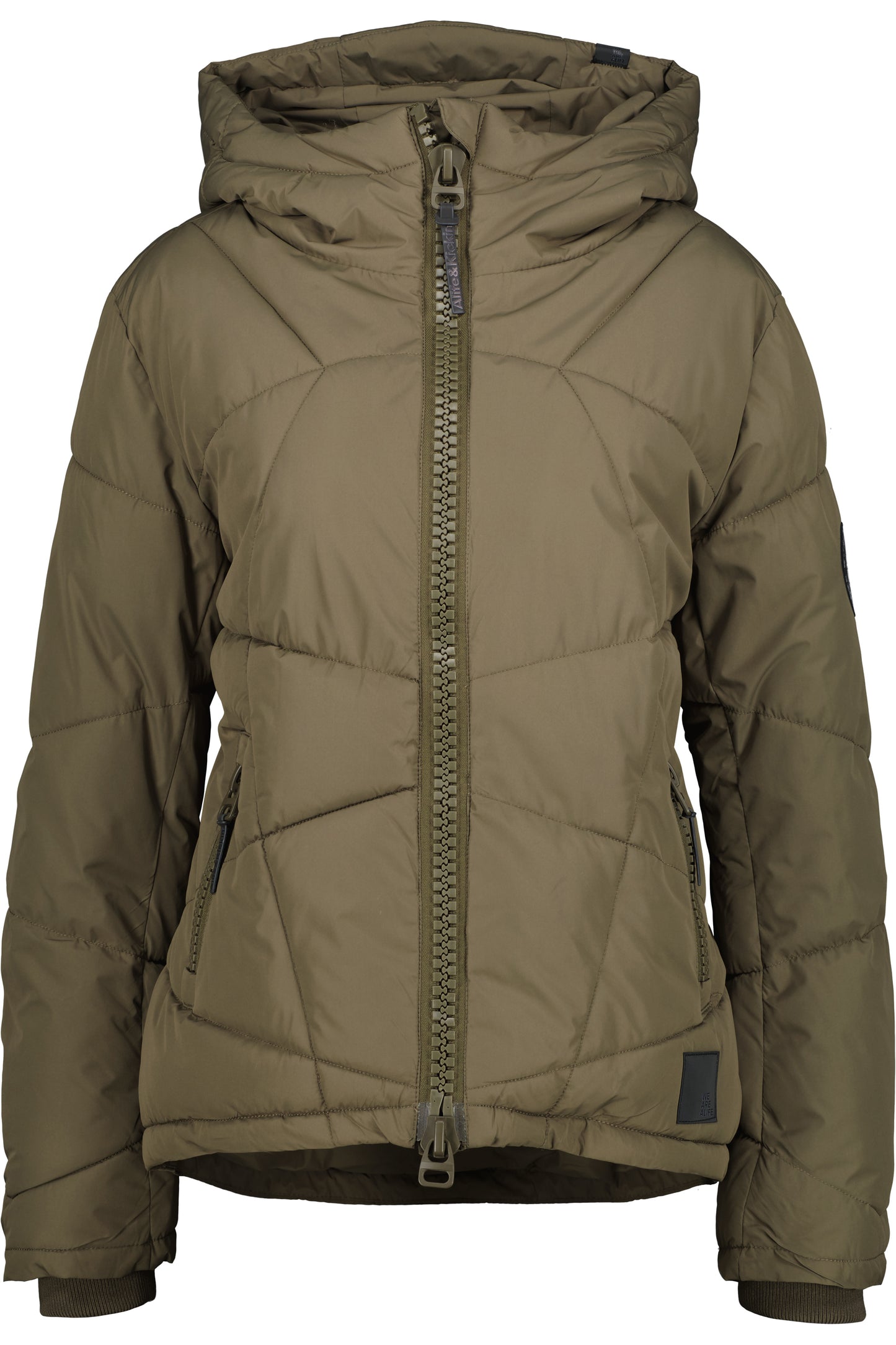 Wattierte Damenjacke KasandraAK A - Perfekt für den Winter und kühle Abende Dunkelgrün
