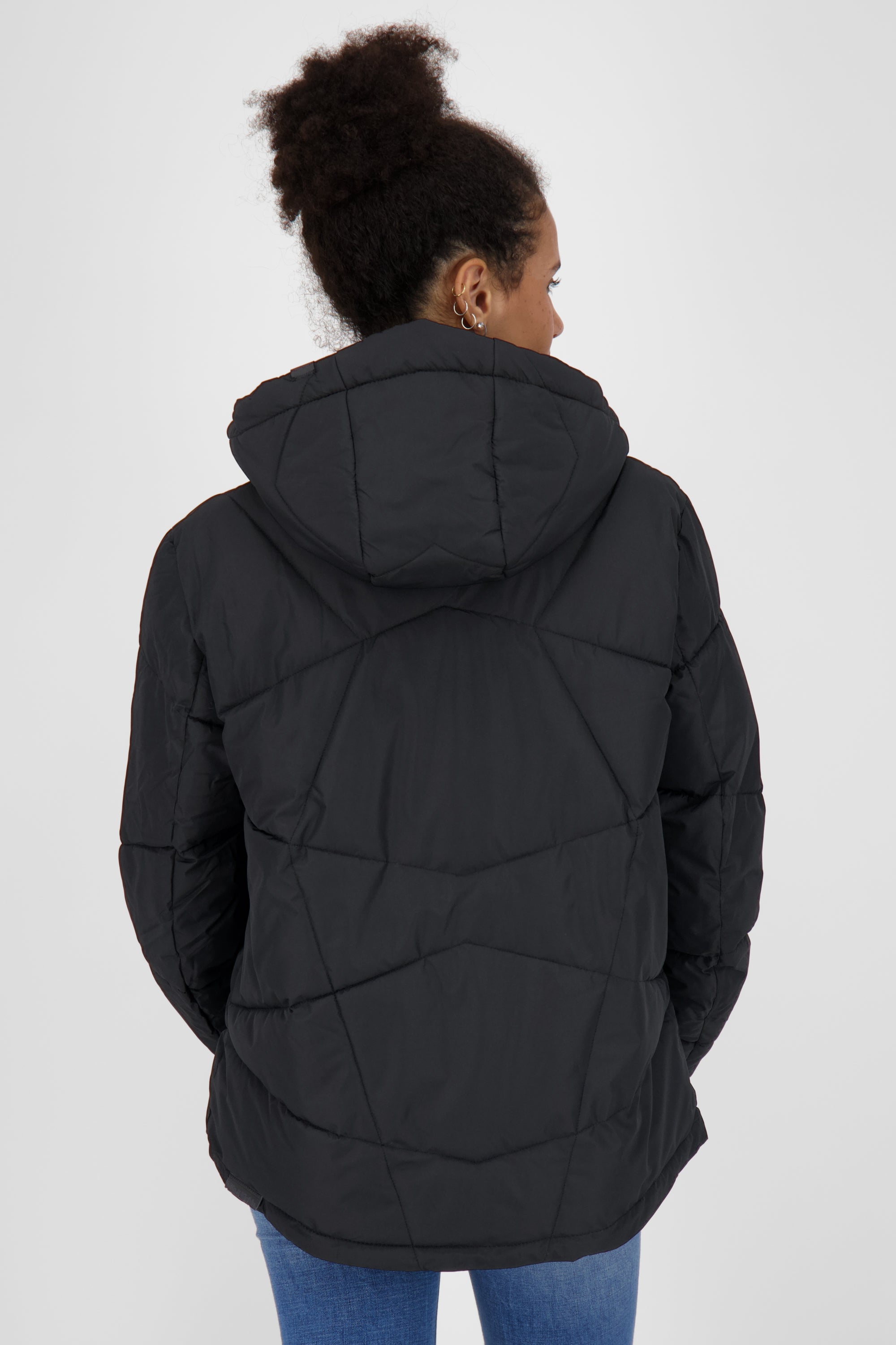 Wattierte Damenjacke KasandraAK A - Perfekt für den Winter und kühle Abende Schwarz