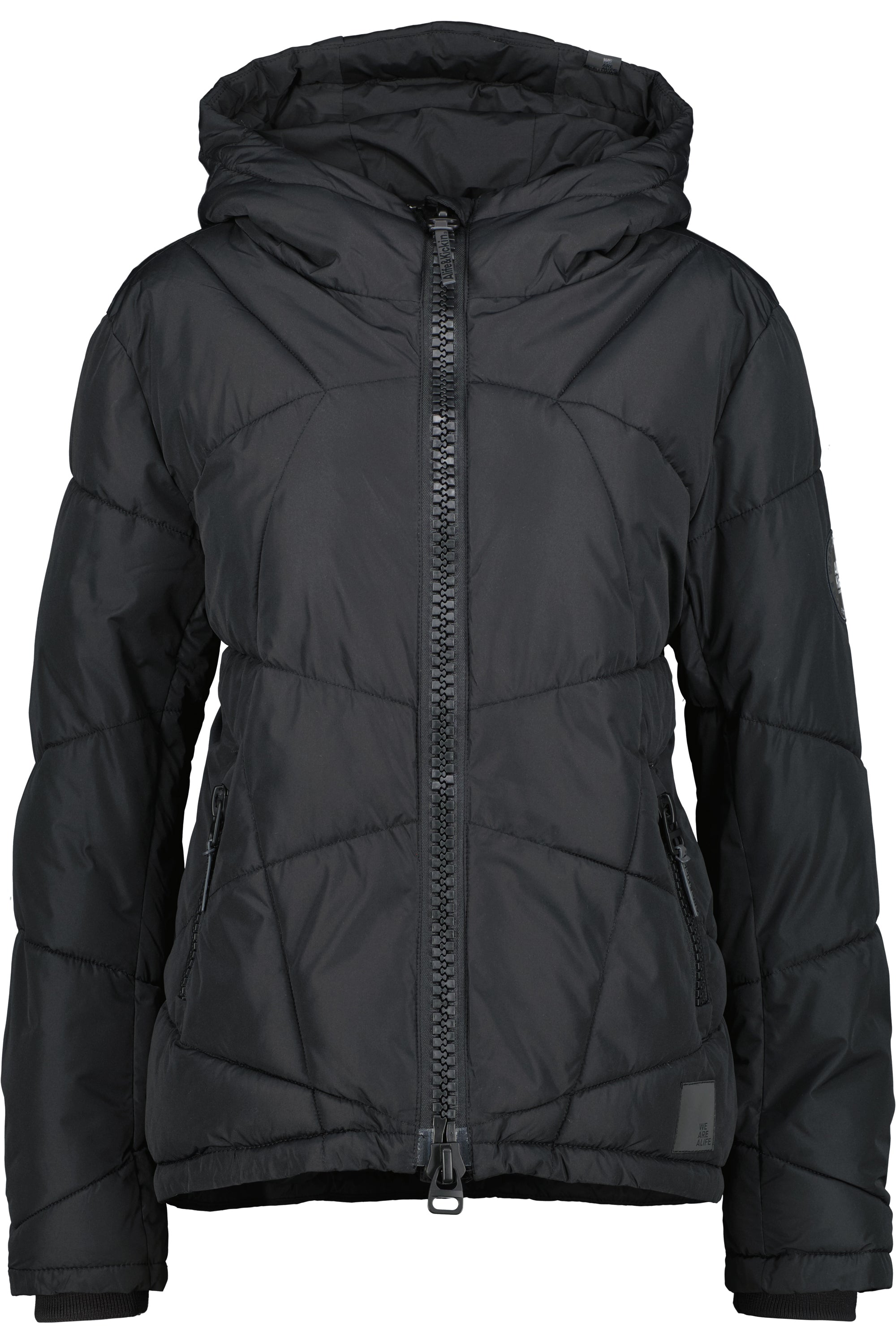 Wattierte Damenjacke KasandraAK A - Perfekt für den Winter und kühle Abende Schwarz