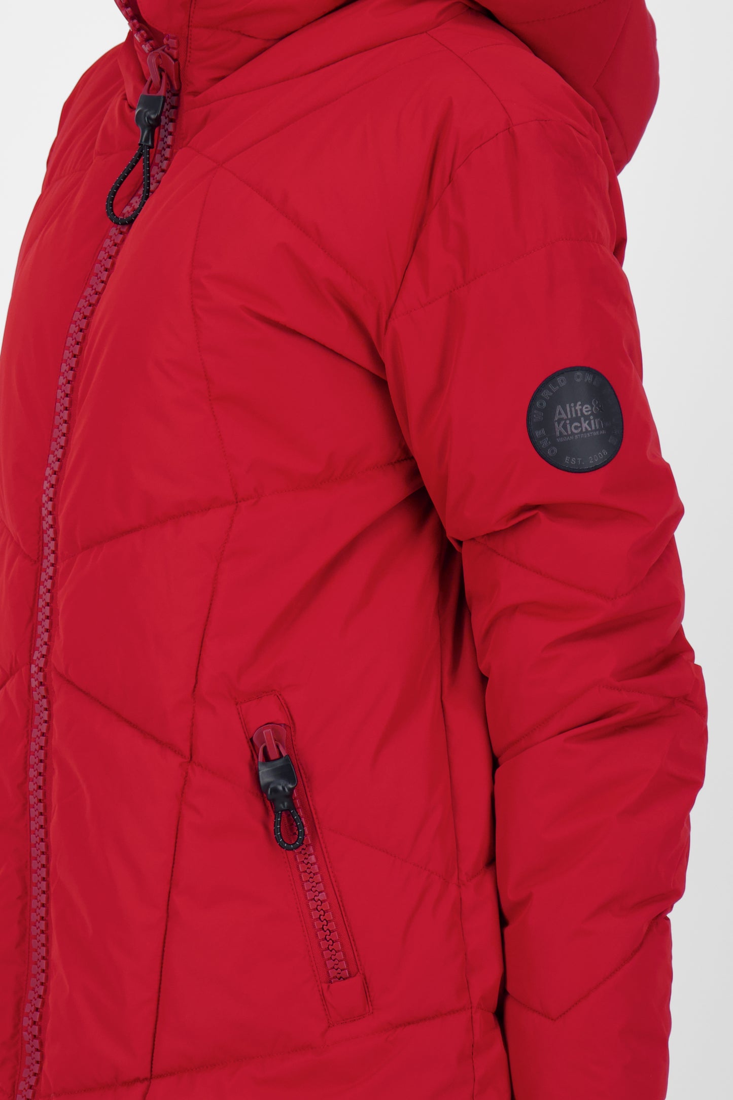 KasiaAK A - Moderne Steppjacke für Damen von Alife and Kickin Dunkelrot