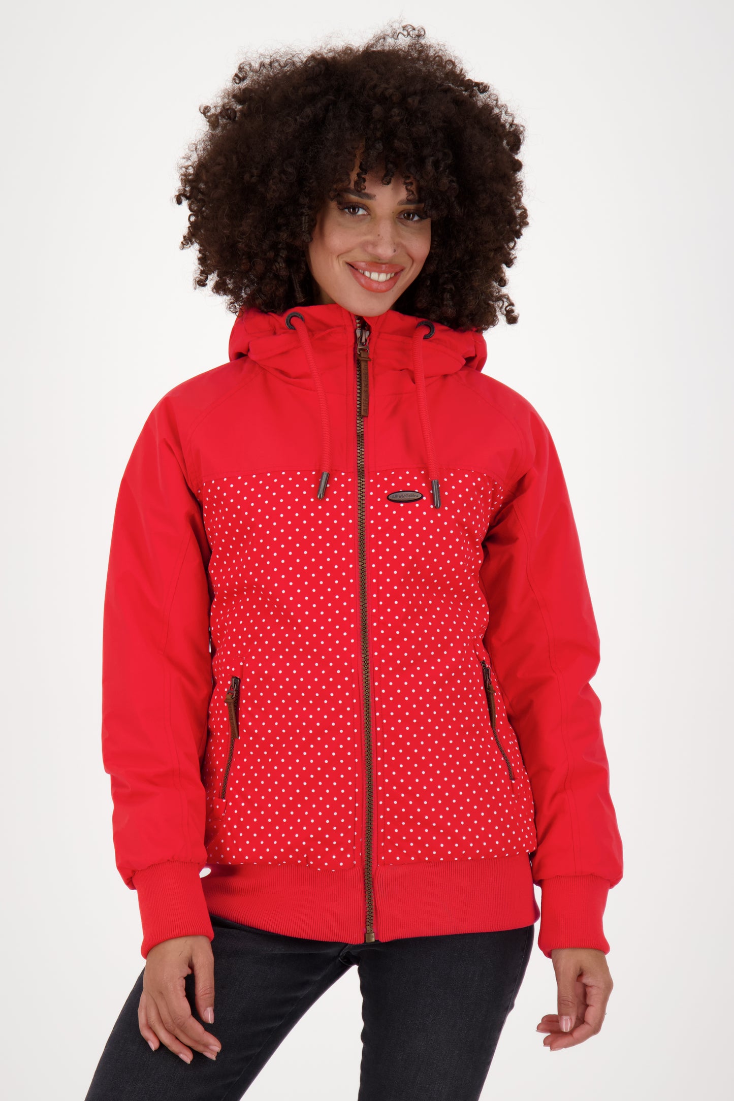 Damenjacke MaliaAK B von Alife and Kickin mit Punkten Rot