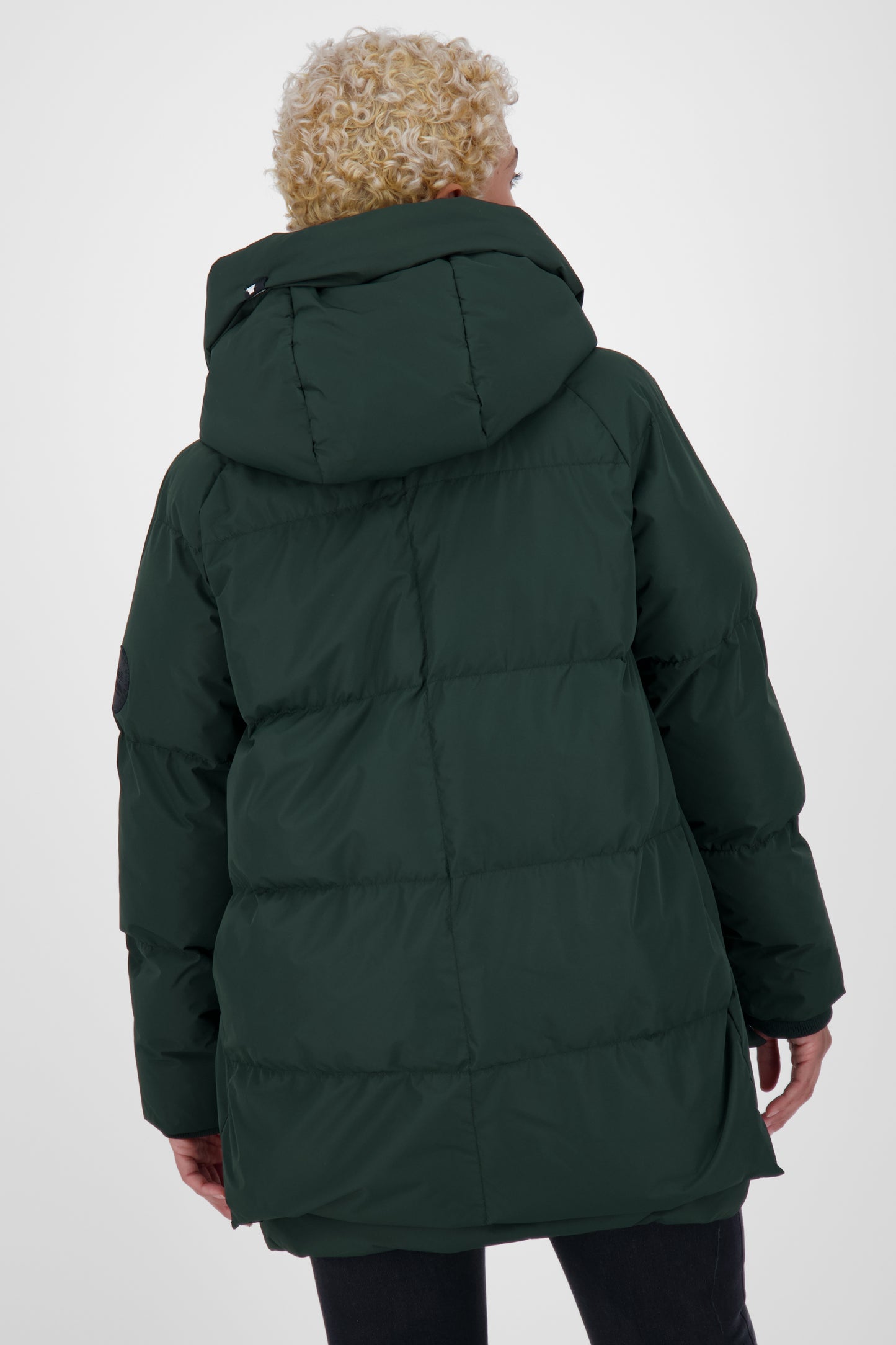 Damen Pufferjacke RachelAK A - Funktionales Design mit voluminöser Kapuze Dunkelgrün