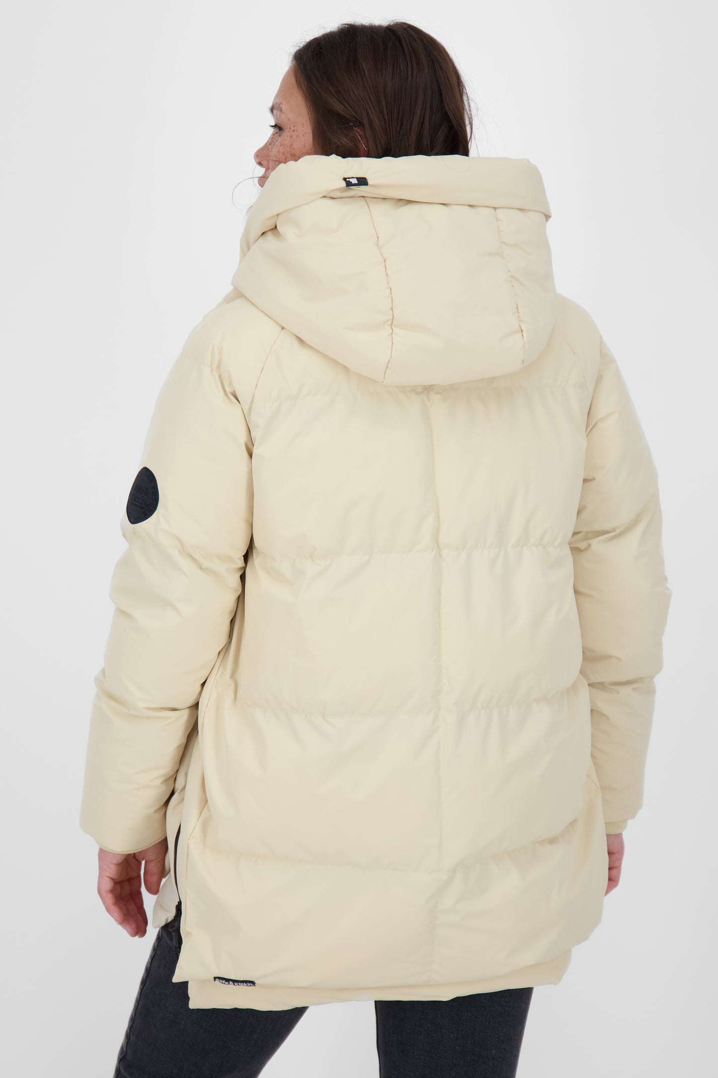 Damen Pufferjacke RachelAK A - Funktionales Design mit voluminöser Kapuze Beige