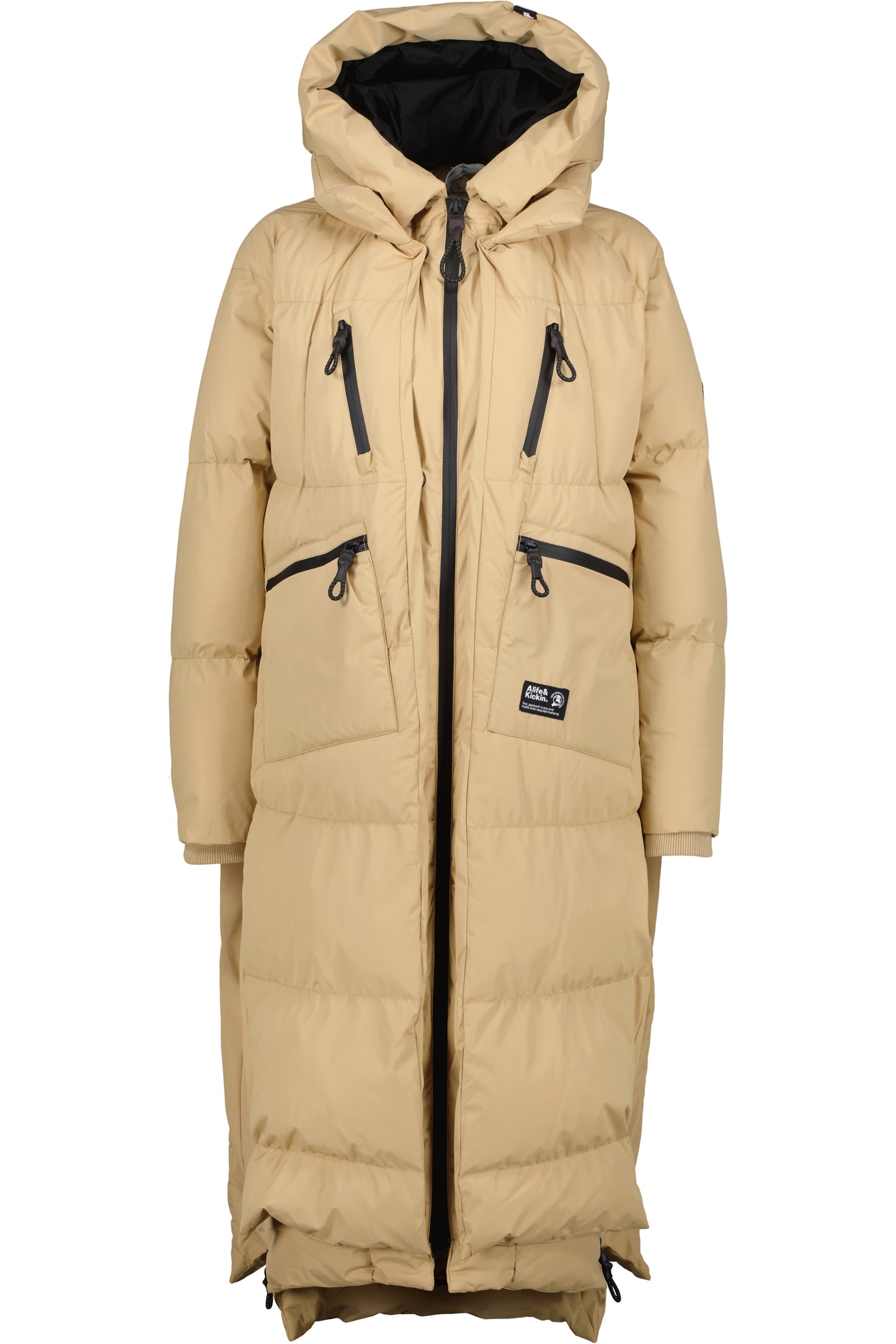 Damen Winterjacke Lang - Pufferjacke RihannaAK A Beige