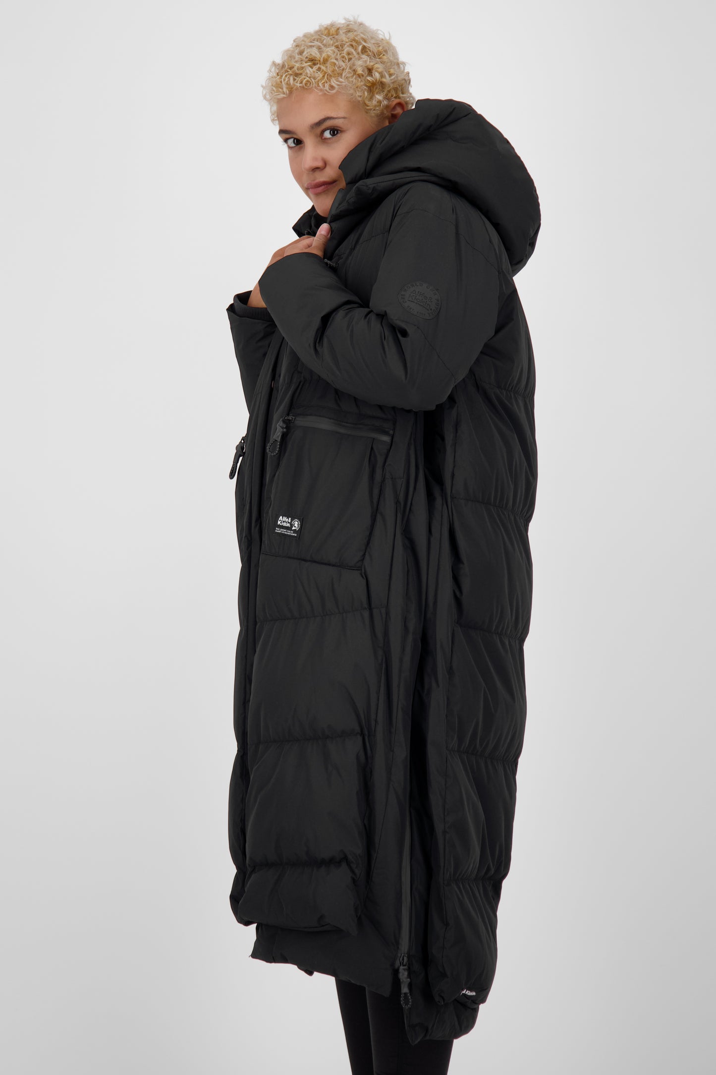 Damen Winterjacke Lang - Pufferjacke RihannaAK A Schwarz