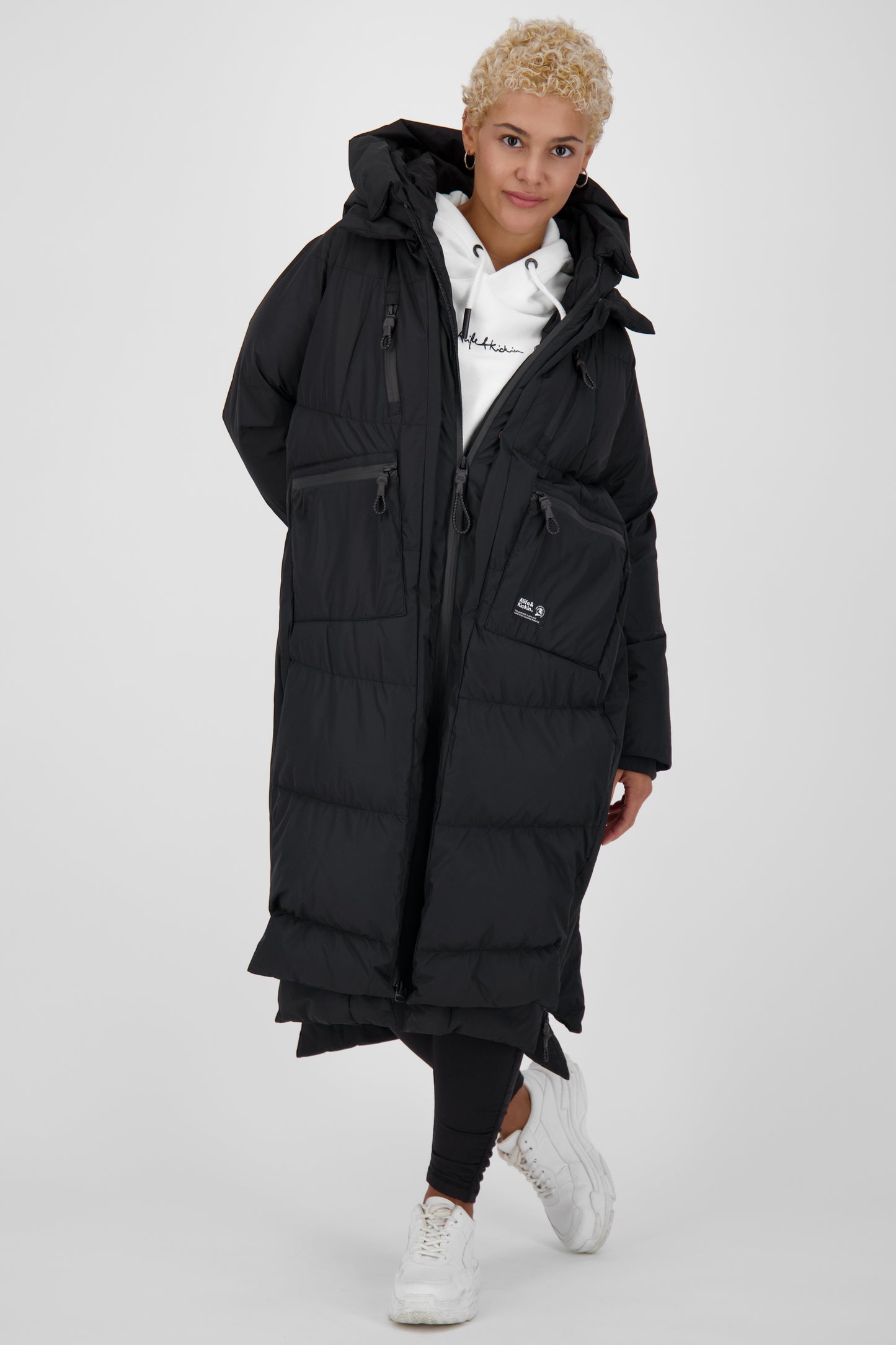 Damen Winterjacke Lang - Pufferjacke RihannaAK A Schwarz