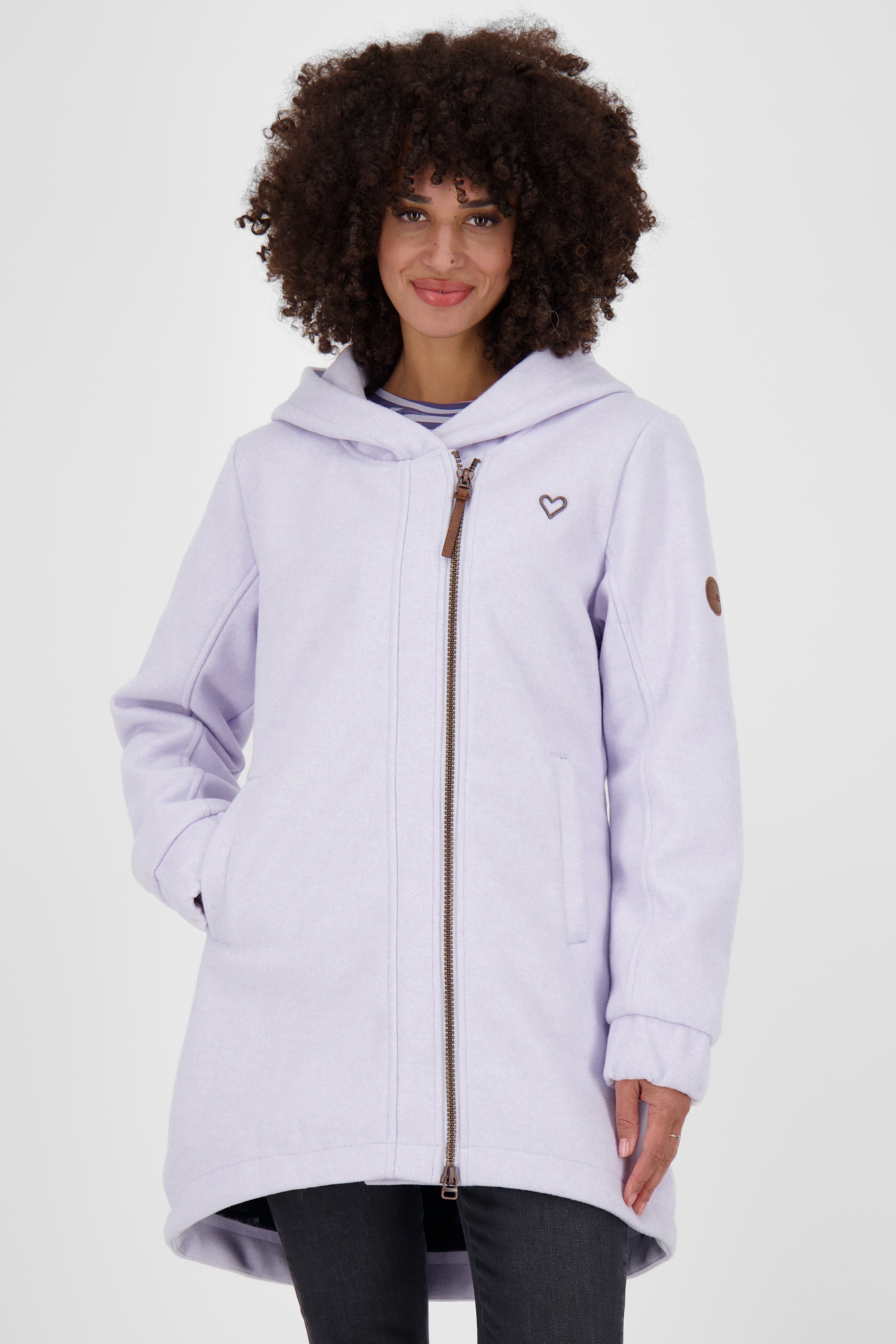 Alife and Kickin CarlinaAK J - Figurbetonter Damenmantel Violett