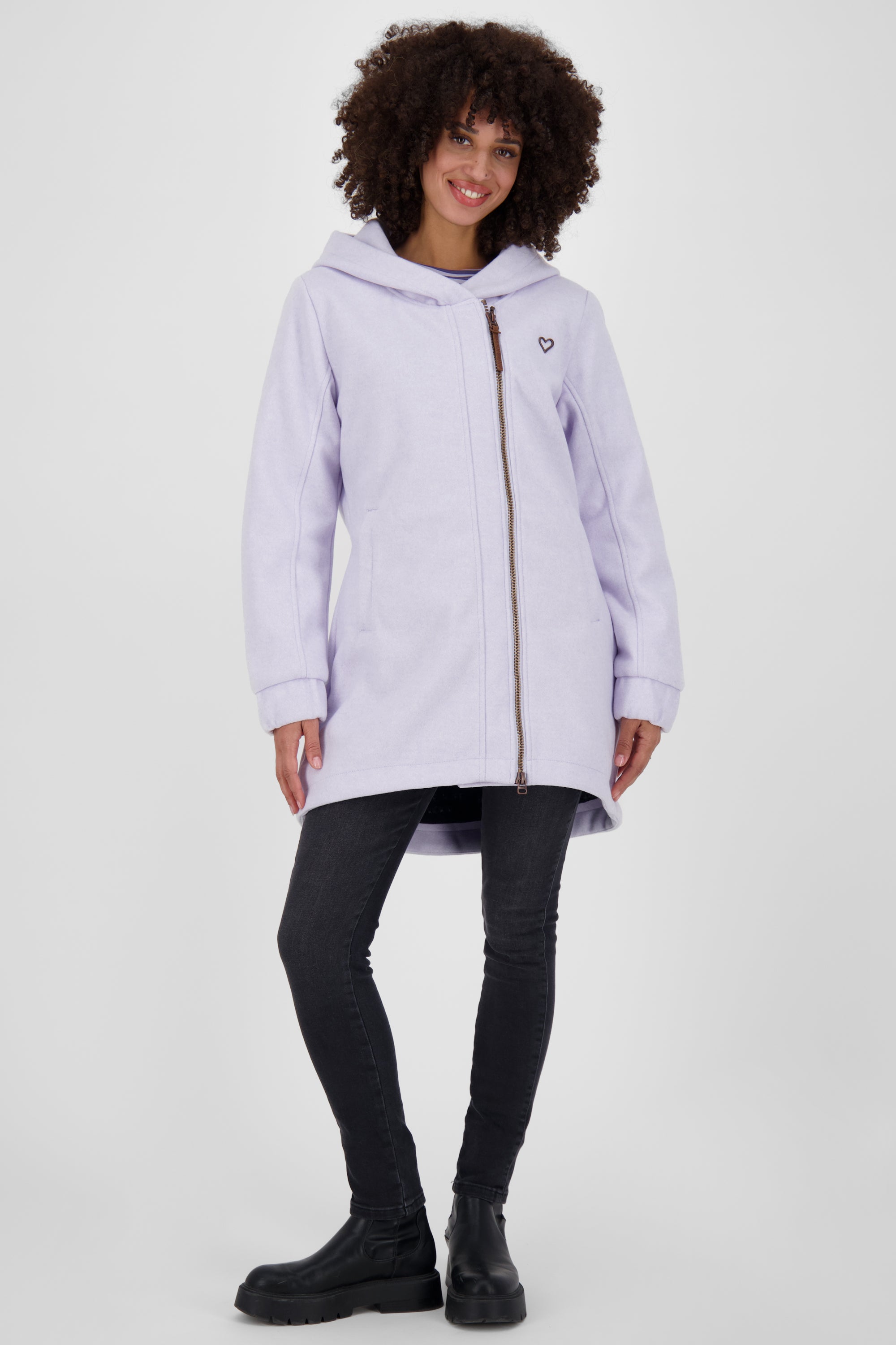 Alife and Kickin CarlinaAK J - Figurbetonter Damenmantel Violett