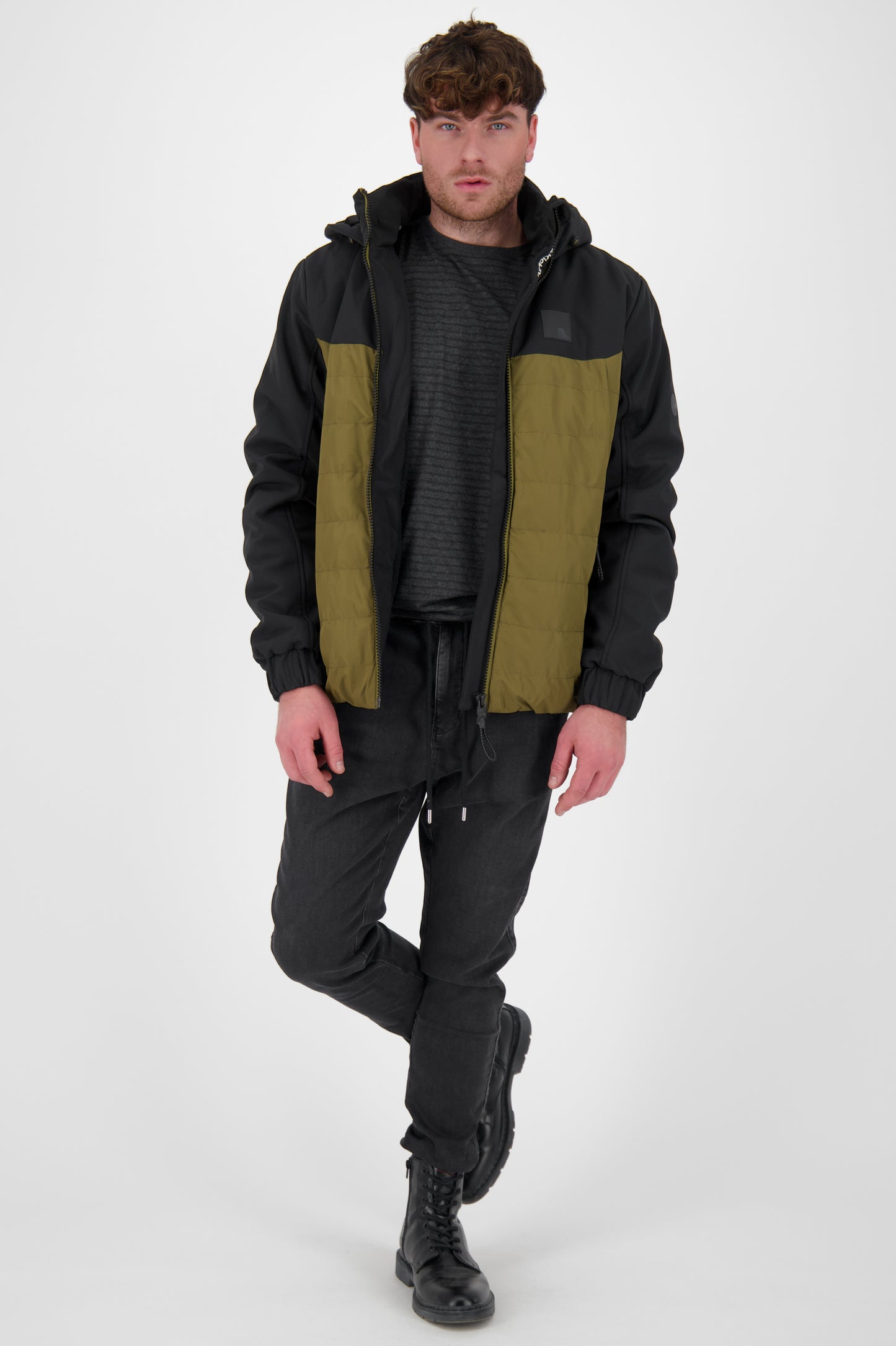 Mr BlackAK A - sportliche Steppjacke für Herren Dunkelgrün