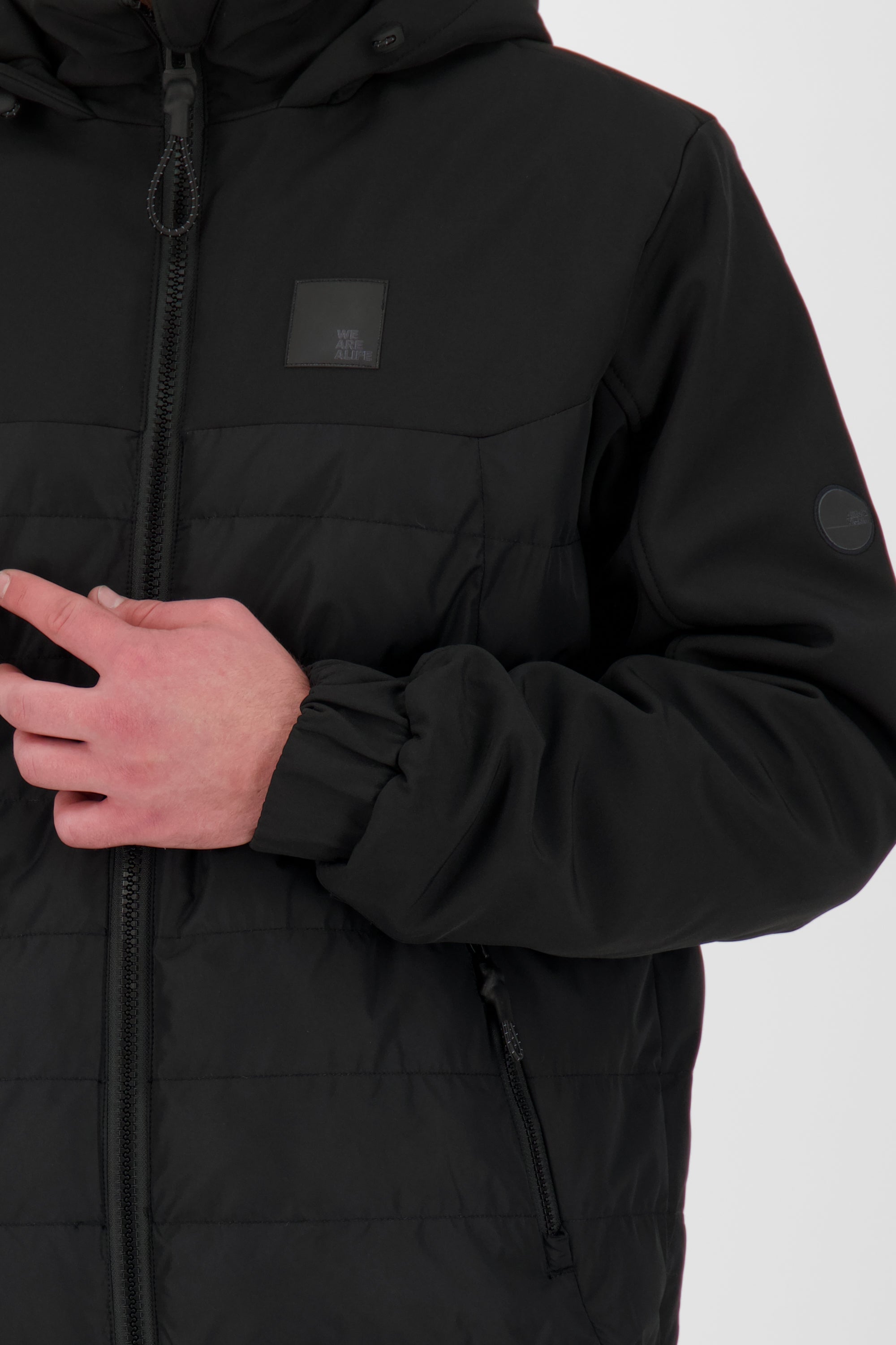Mr BlackAK A - sportliche Steppjacke für Herren Schwarz