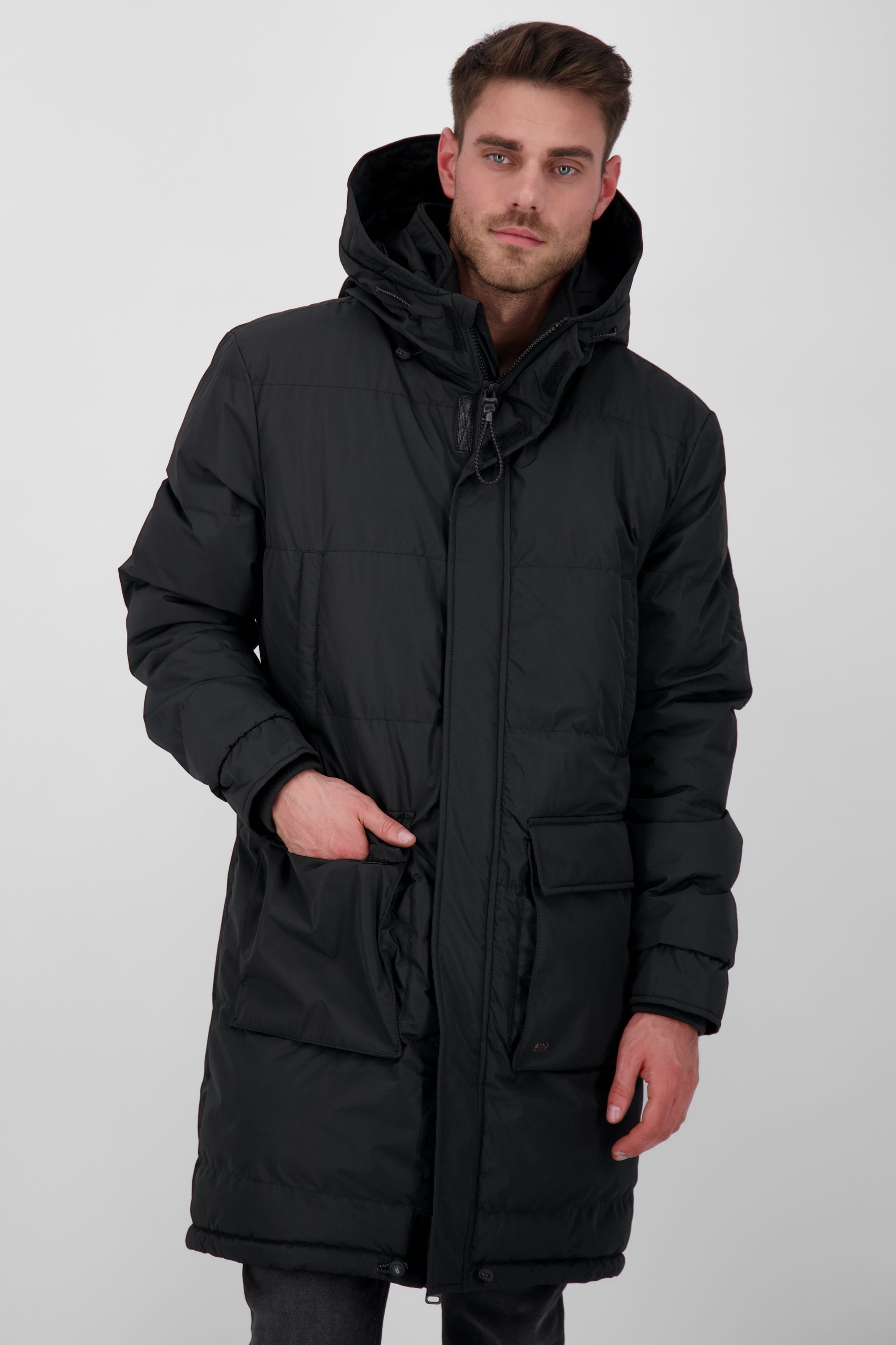 Trendiger Wintermantel BlakeAK A für Herren von Alife and Kickin Schwarz