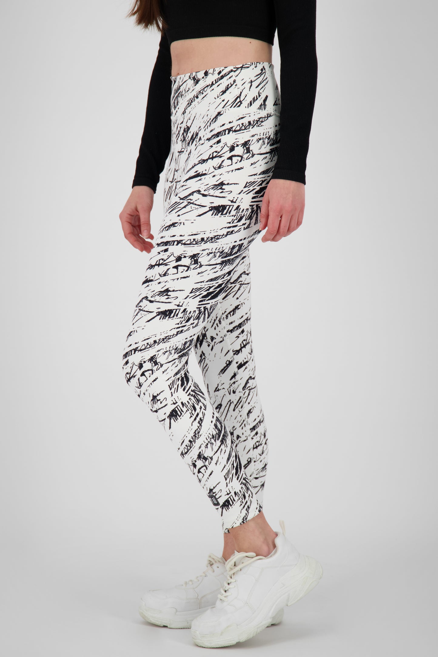 Alloverprint und sportliche Details: Die AriaAK Leggings für aktive Frauen Weiß