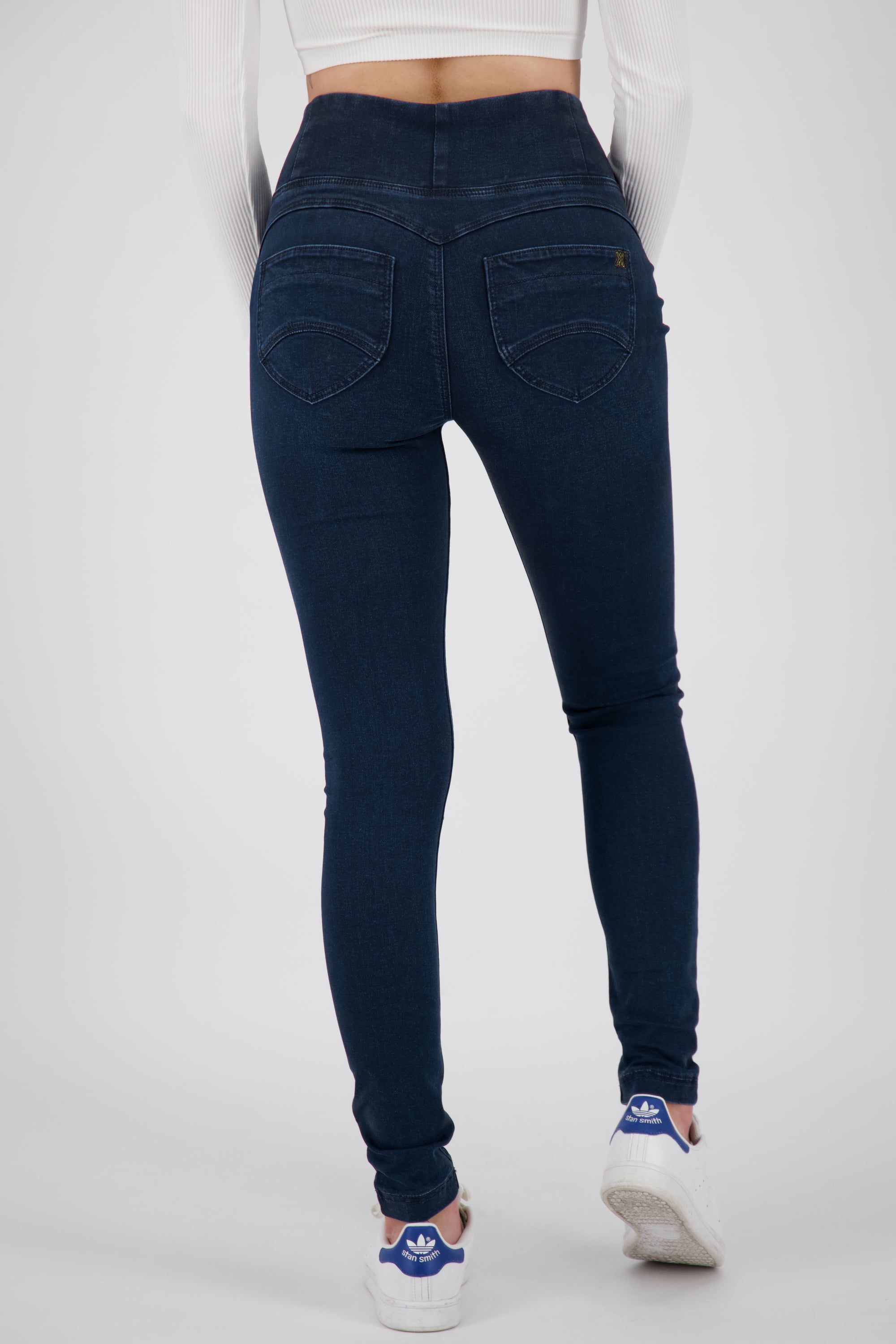 Damen Jeans Alife and Kickin ChiaraAK A - Lange Beine und Apfelpo-Effekt Dunkelblau