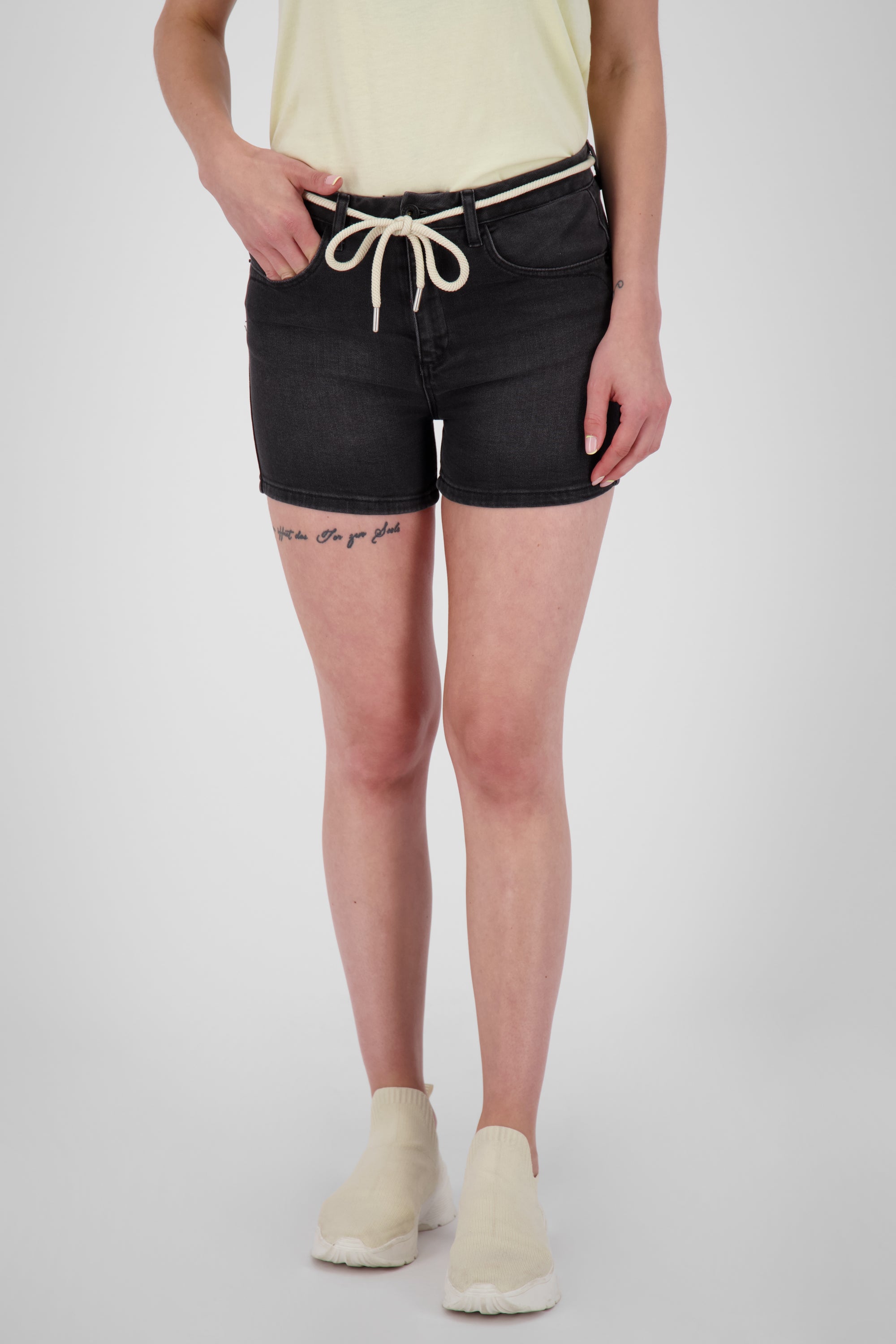 JanaAK DNM Q - Lässige Jeans Shorts für Damen Schwarz