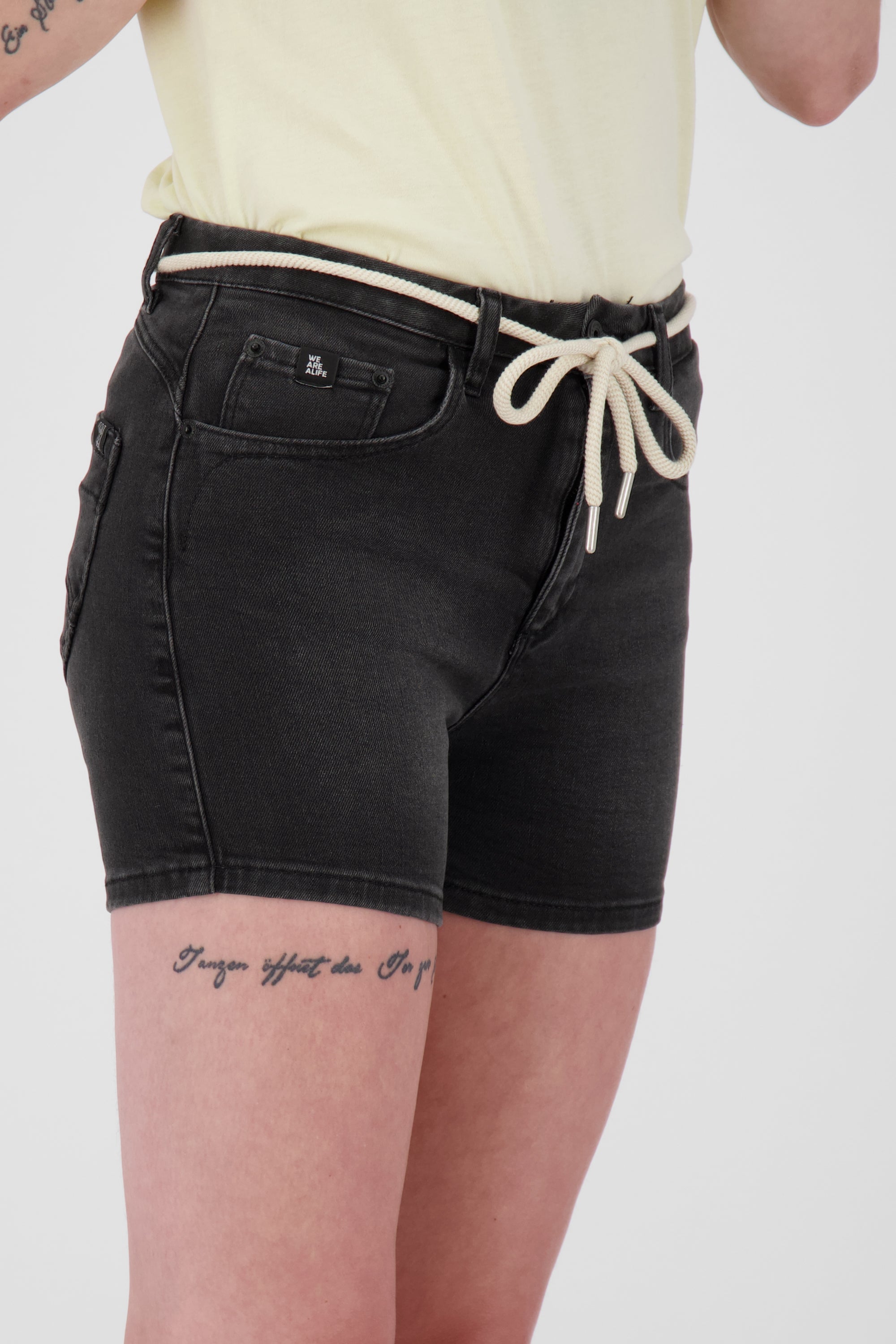 JanaAK DNM Q - Lässige Jeans Shorts für Damen Schwarz