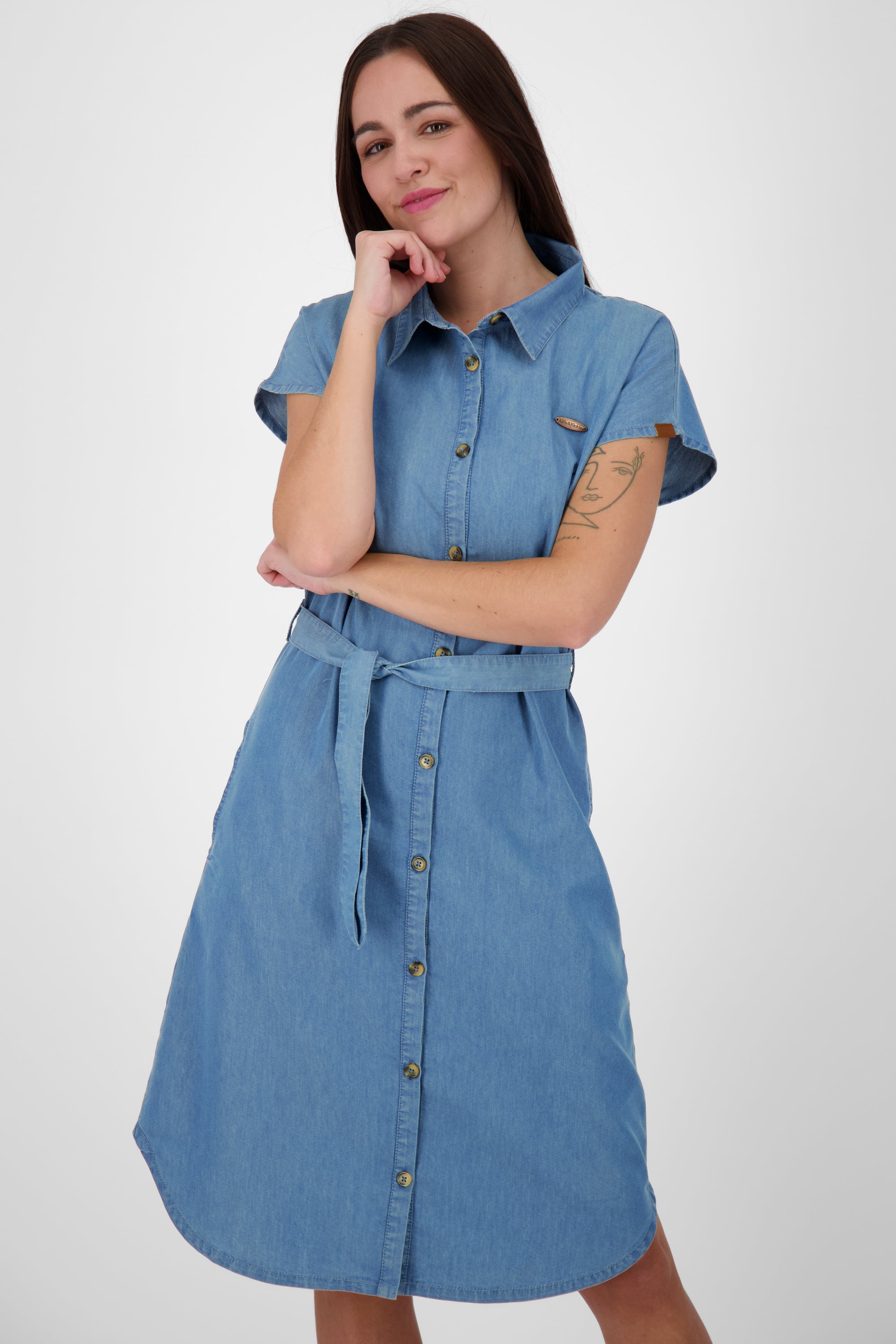 MaeveAK DNM A Shirt Dress Hellblau