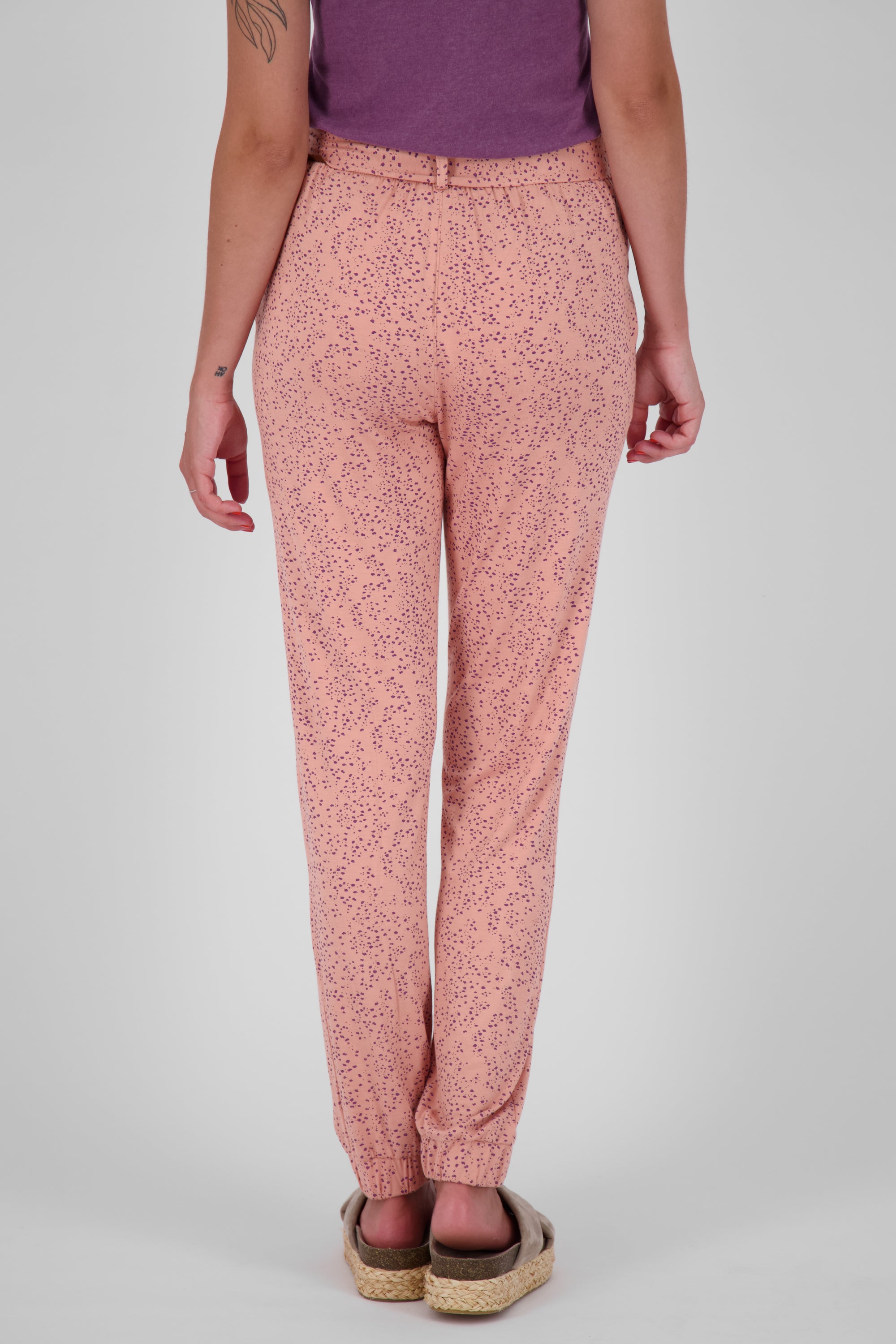 Damen Stoffhose mit Alloverprint - AliceAK B Rosa