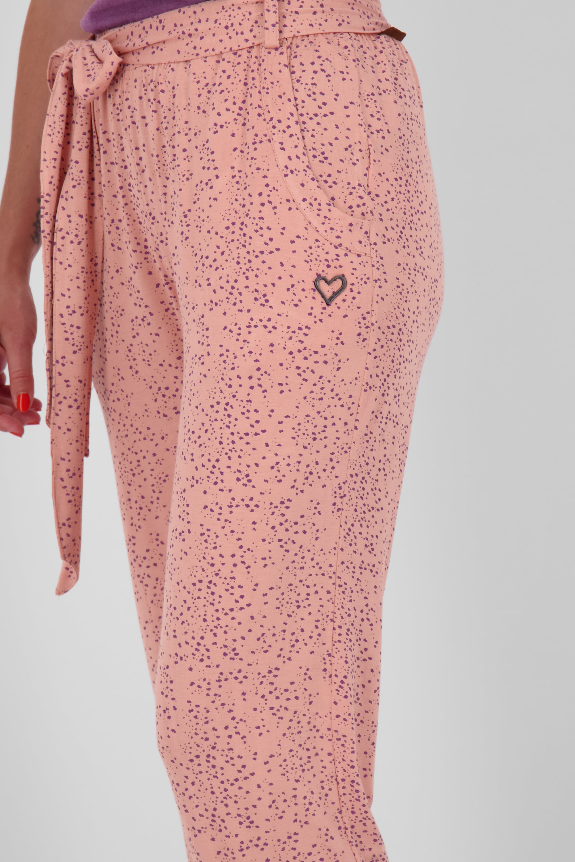 Damen Stoffhose mit Alloverprint - AliceAK B Rosa