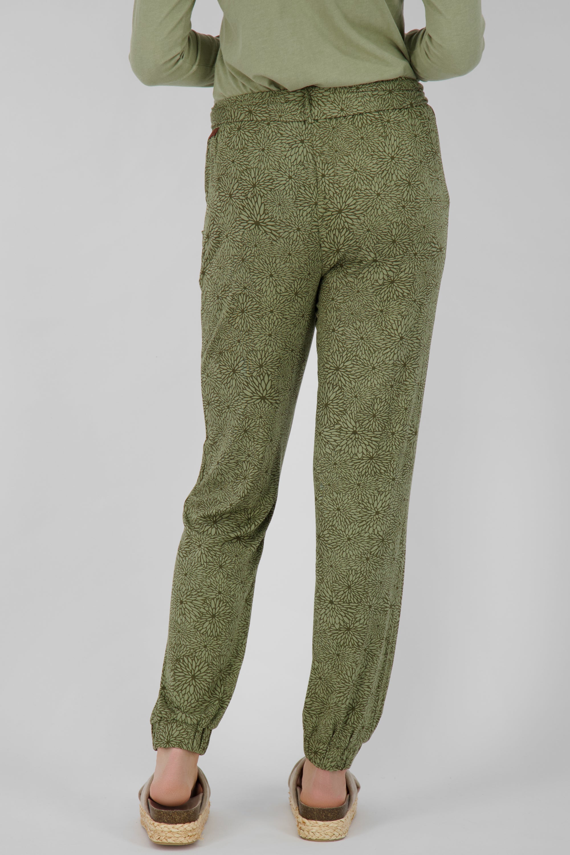 Damen Stoffhose mit Alloverprint - AliceAK B Grün