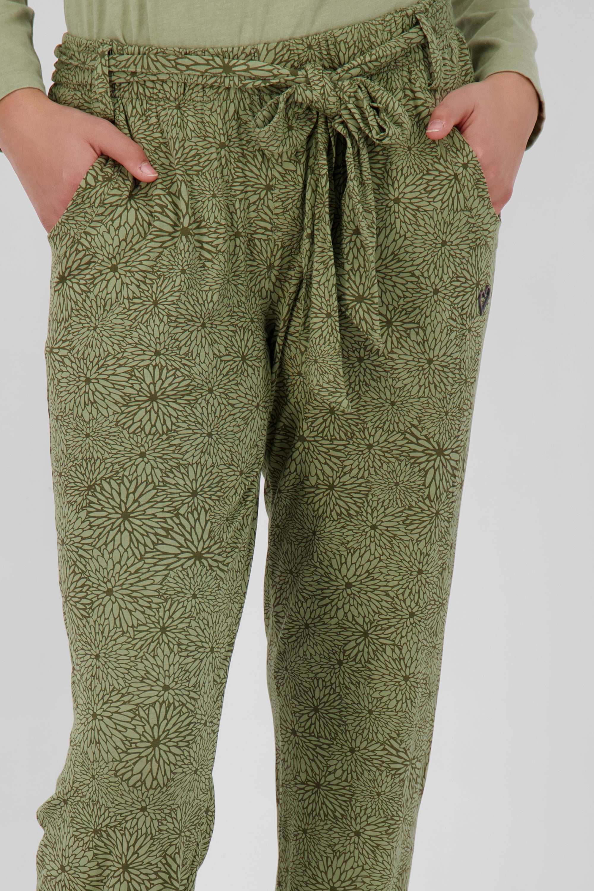 Damen Stoffhose mit Alloverprint - AliceAK B Grün
