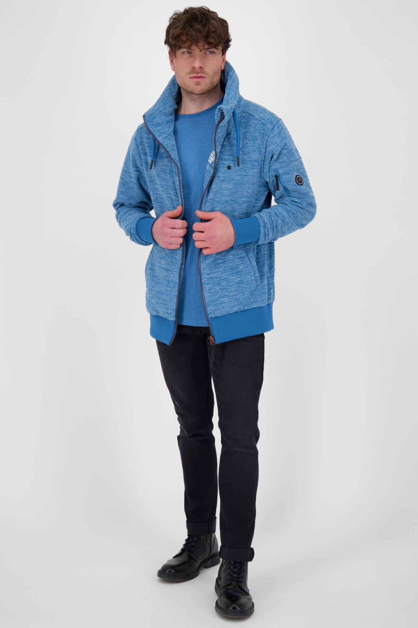 Die sportliche Fleecejacke EliasAK F von Alife and Kickin für Herren Blau