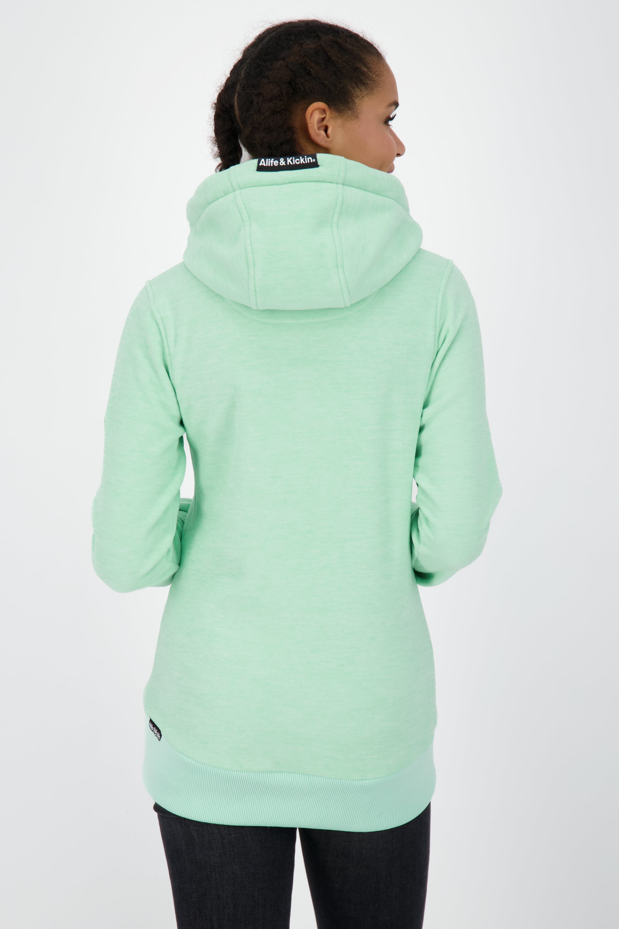 Stylische Fleecejacke für Damen: YasminAK F von Alife and Kickin Hellgrün