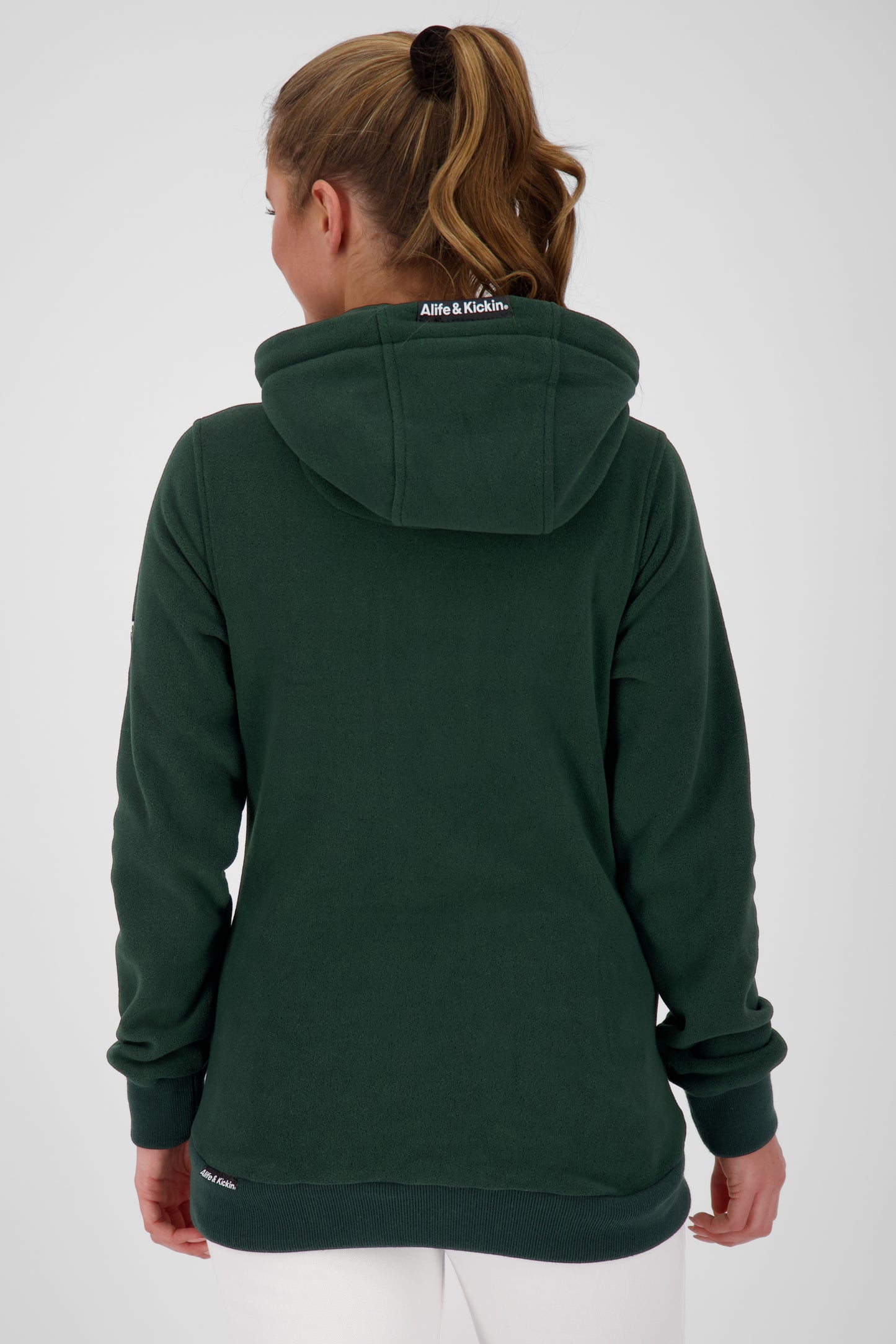Stylische Fleecejacke für Damen: YasminAK F von Alife and Kickin Dunkelgrün