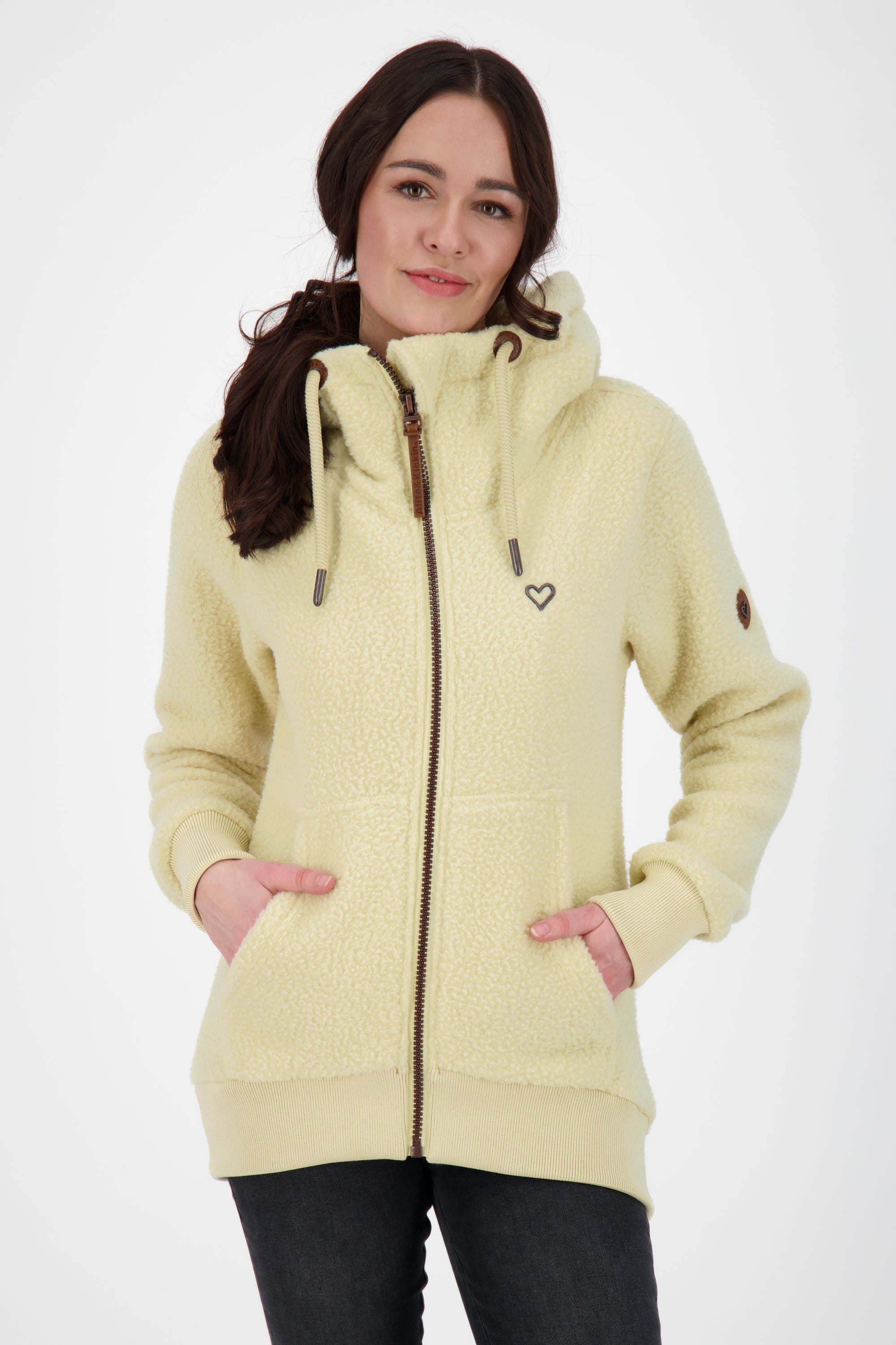 YasminAK G Teddyjacke für Damen - Stylisch durch den Winter Beige