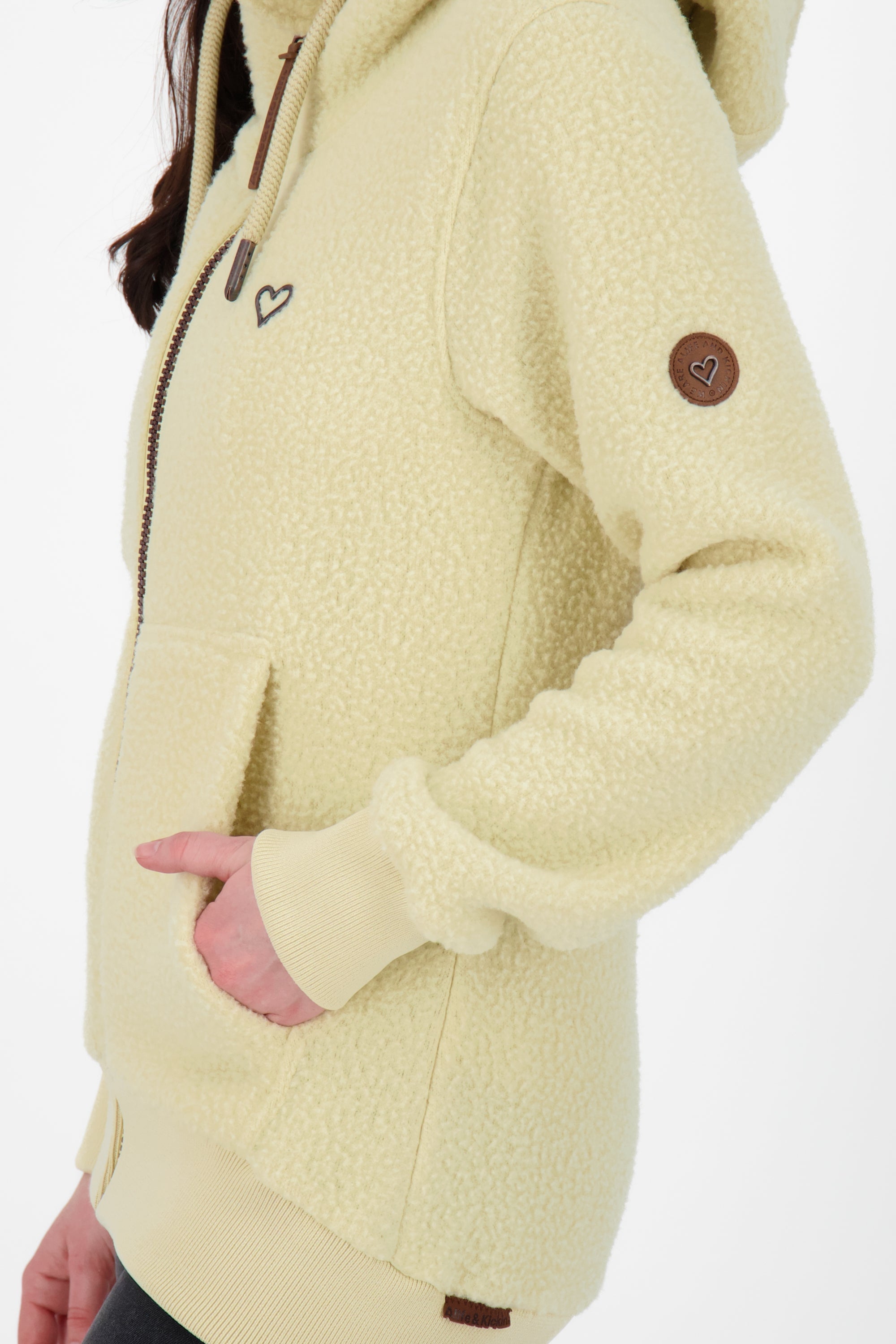 YasminAK G Teddyjacke für Damen - Stylisch durch den Winter Beige