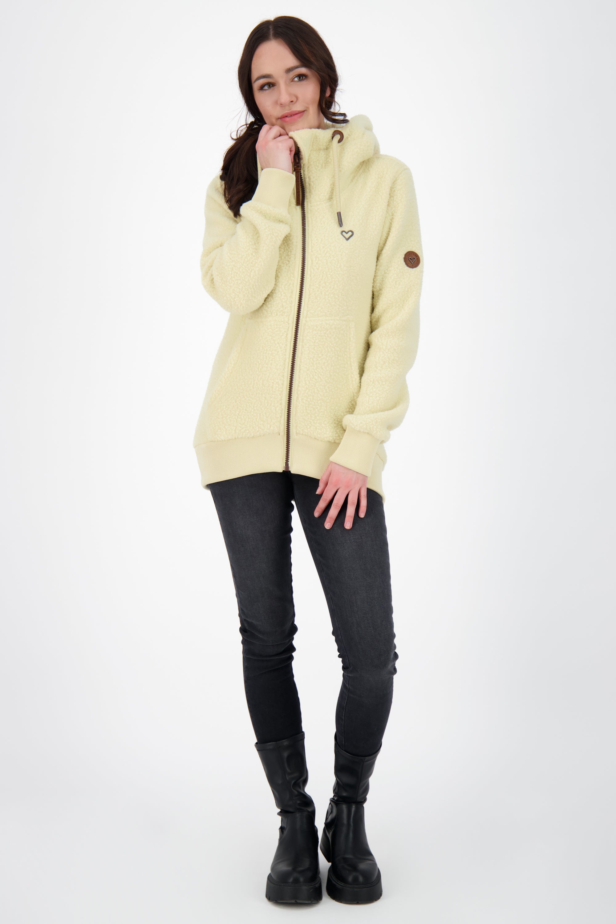 YasminAK G Teddyjacke für Damen - Stylisch durch den Winter Beige