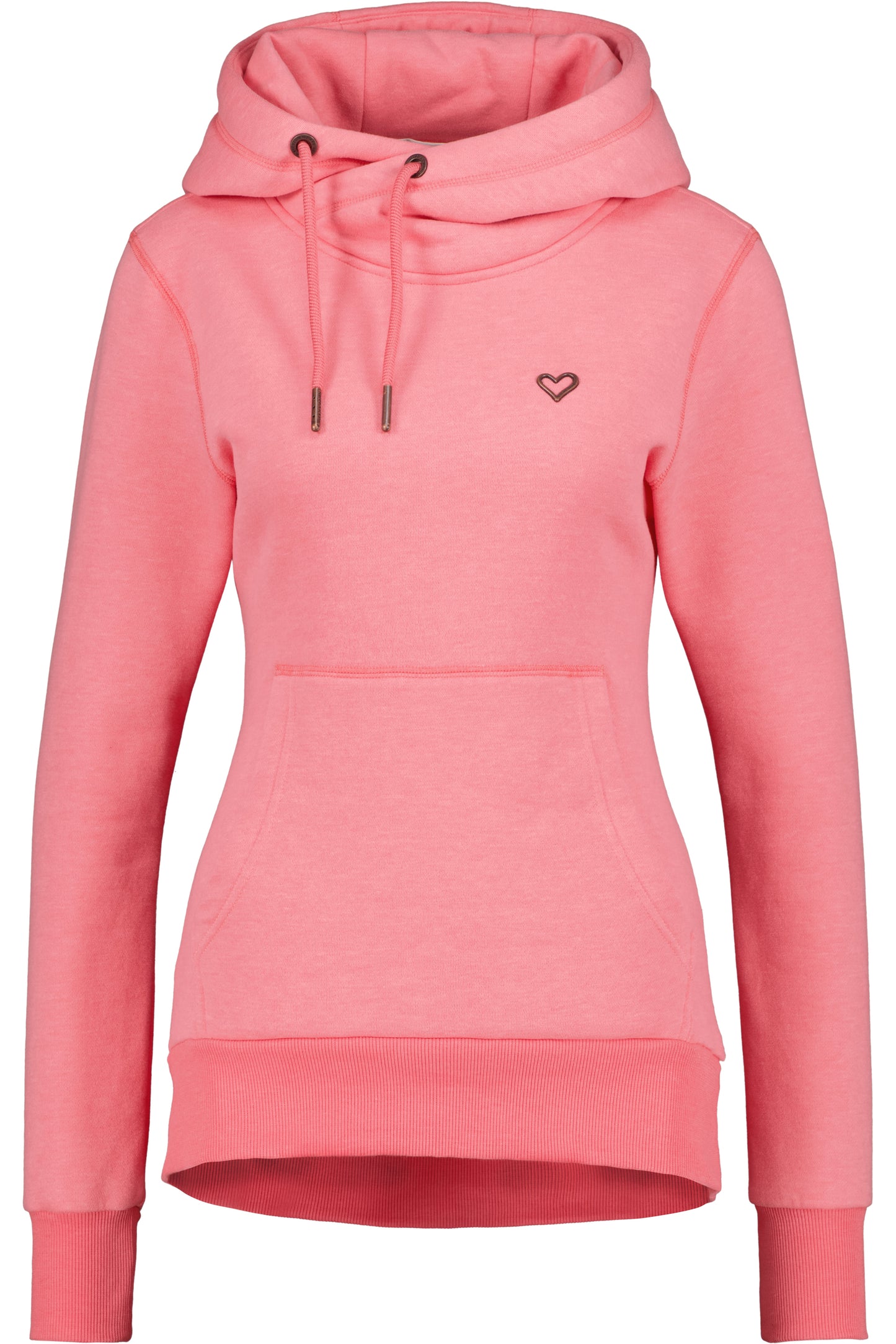 Pastellfarbener Hoodie SarahAK A mit figurnaher Schnittform Orange