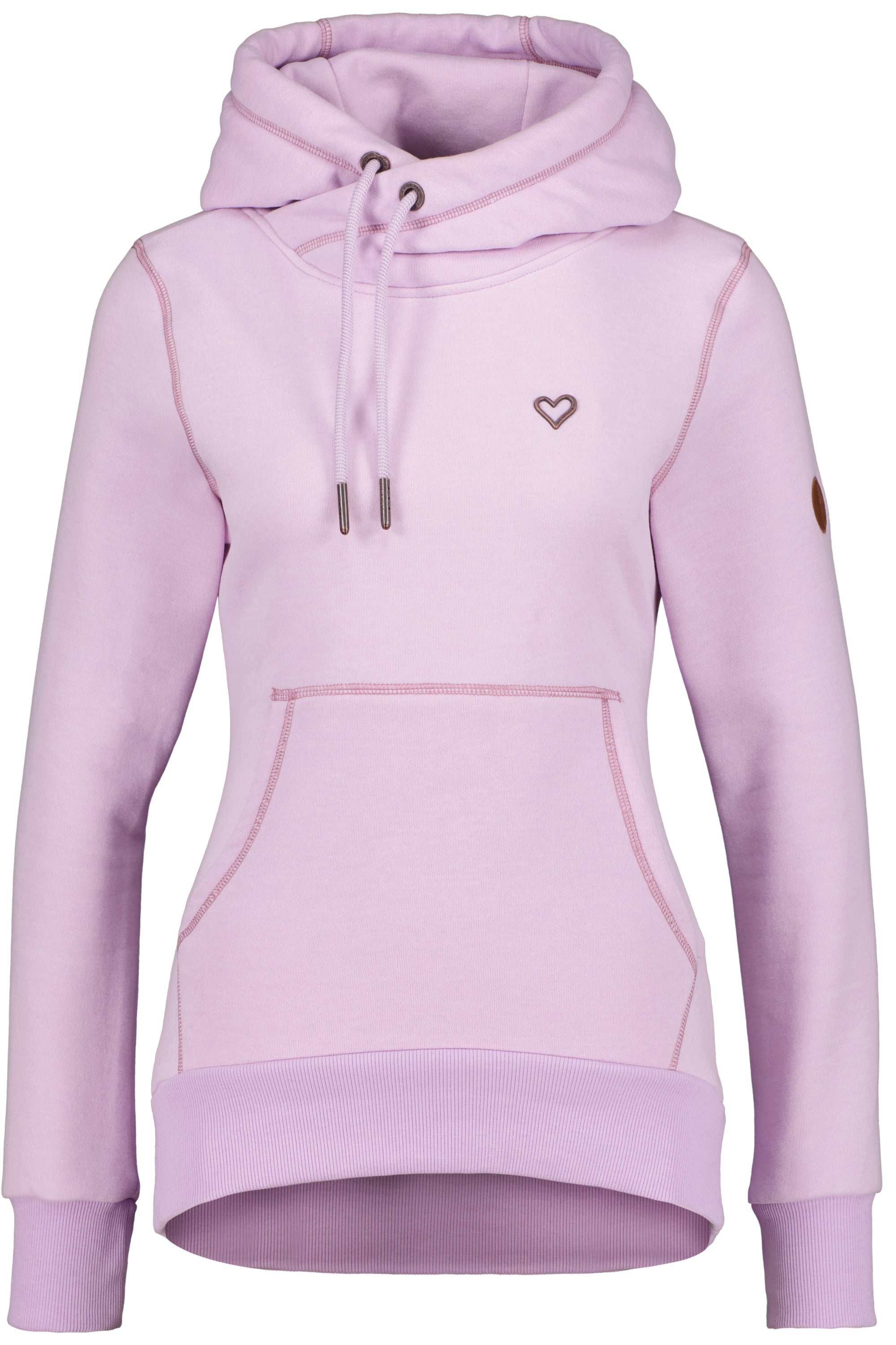 Pastellfarbener Hoodie SarahAK A mit figurnaher Schnittform Rosa