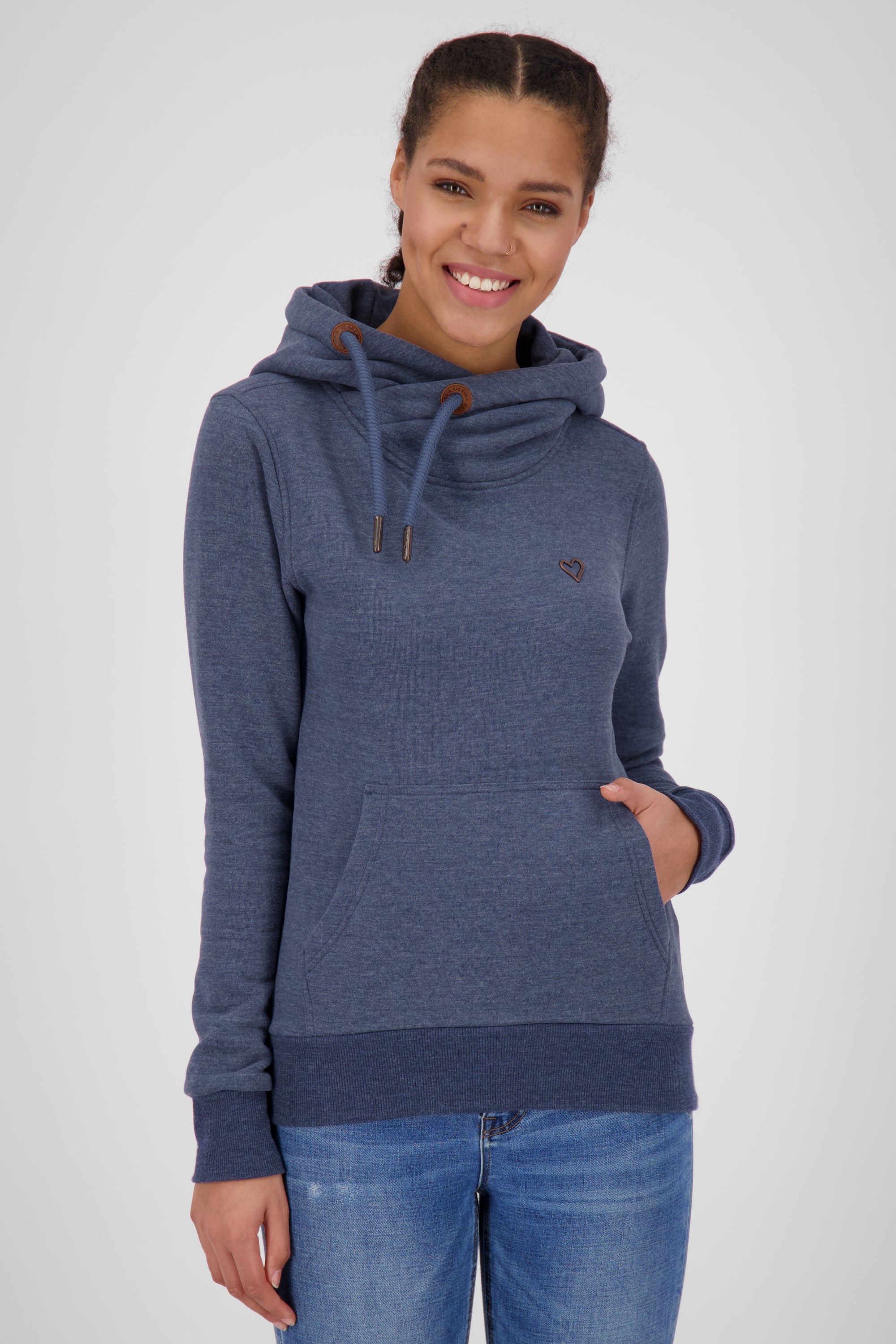 Damen Kapuzensweatshirt SarahAK A in tollen Farben Dunkelblau