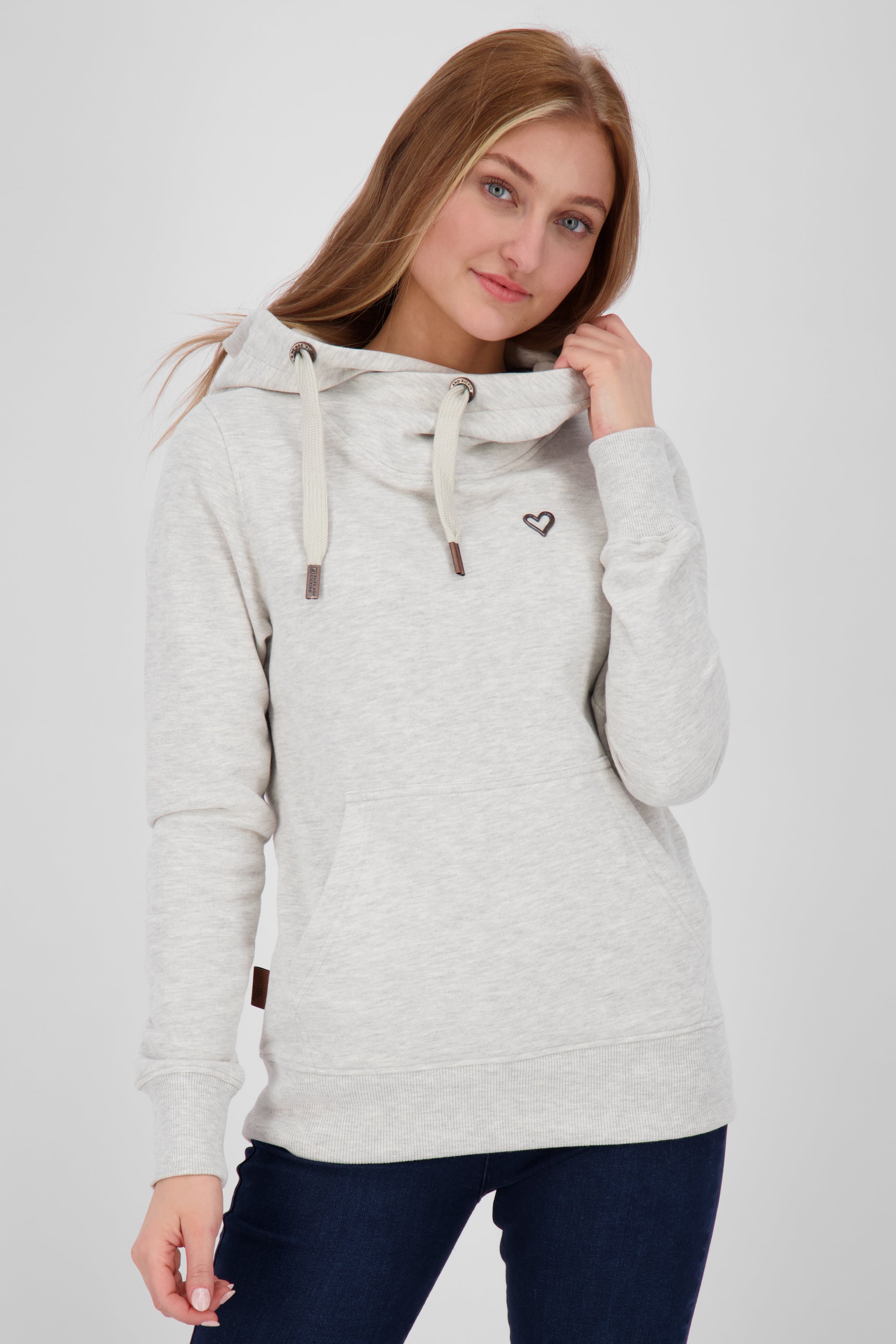 SarahAK A Hoodie Damen mit Kapuze Grau