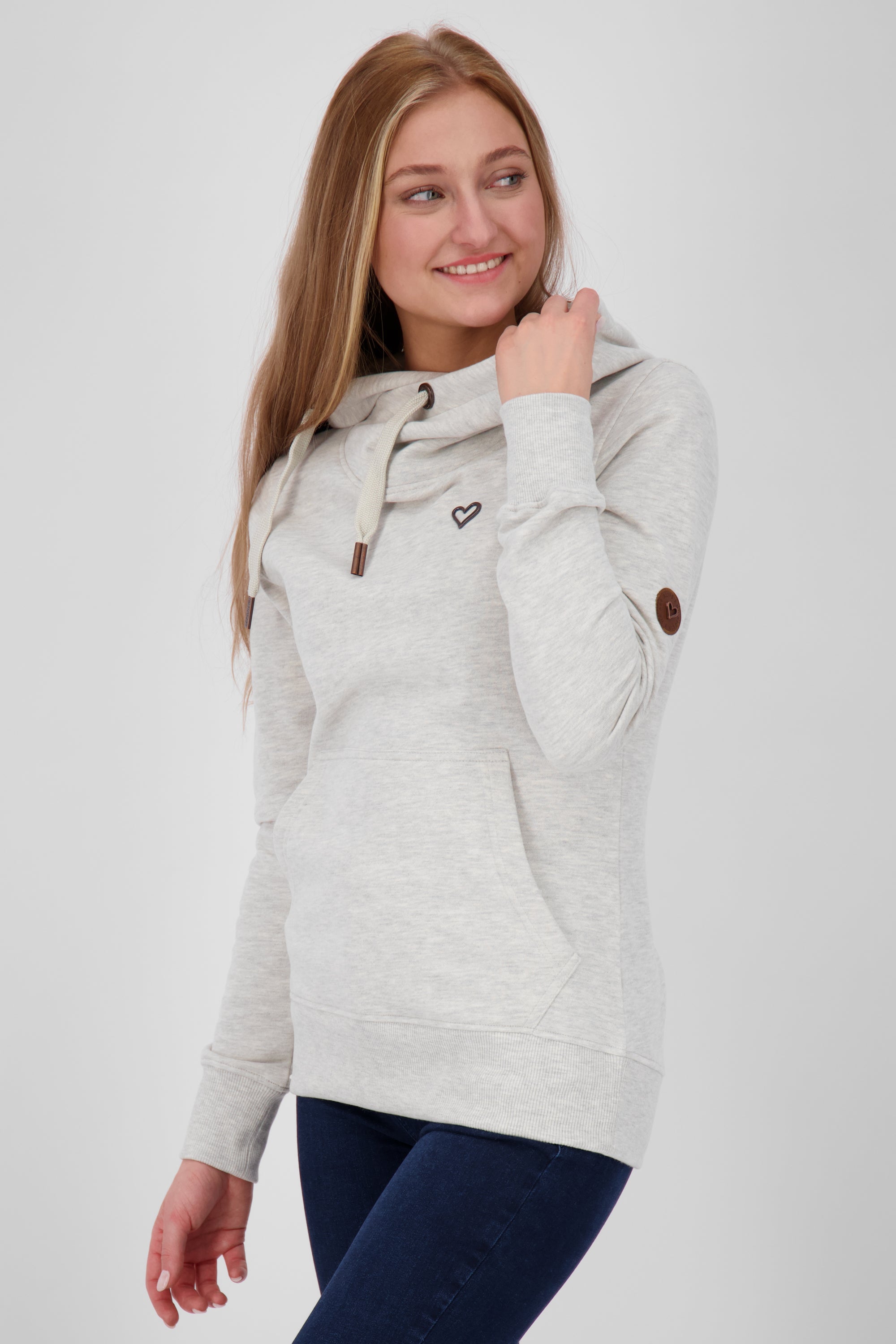 SarahAK A Hoodie Damen mit Kapuze Grau