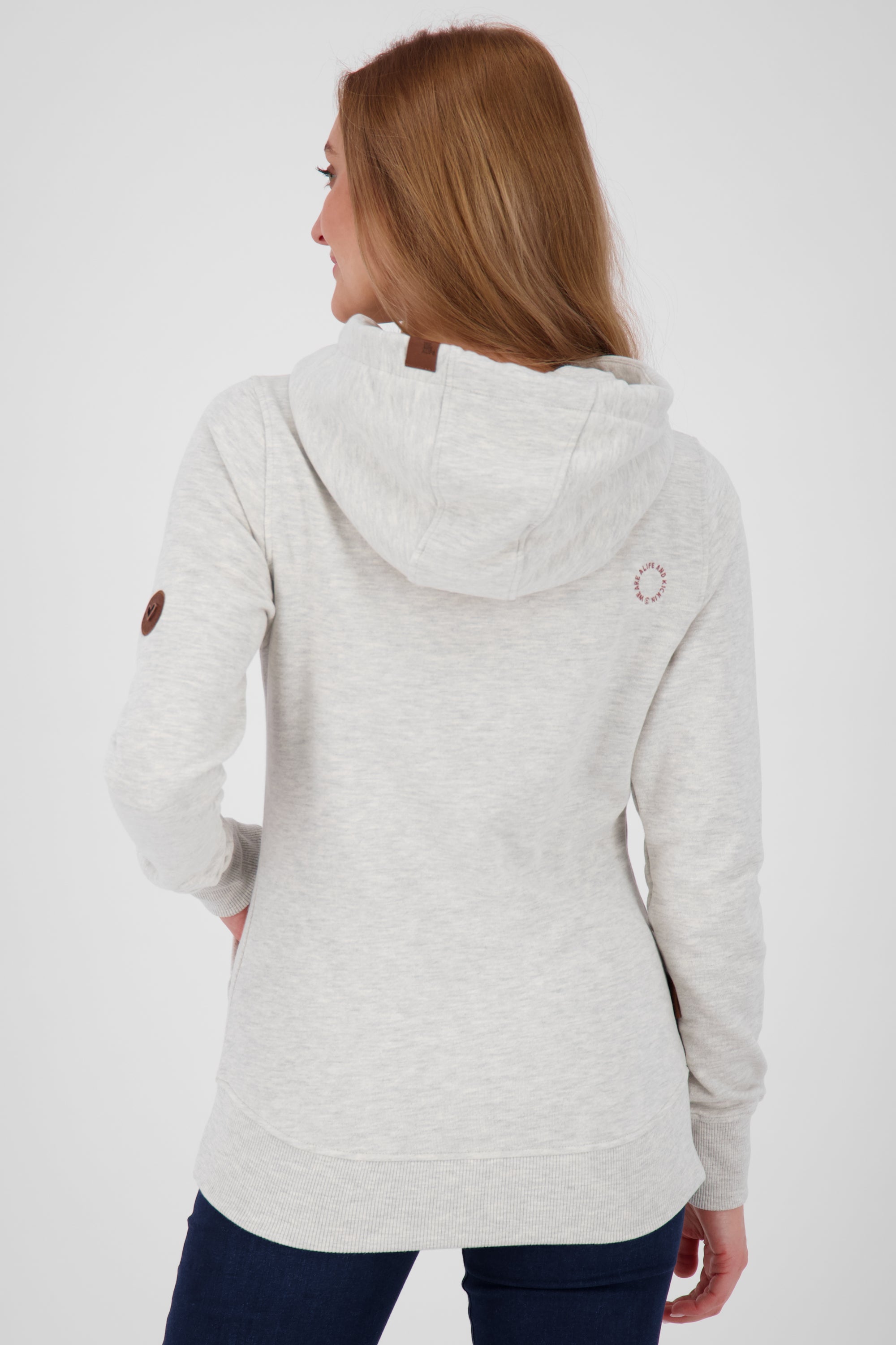SarahAK A Hoodie Damen mit Kapuze Grau
