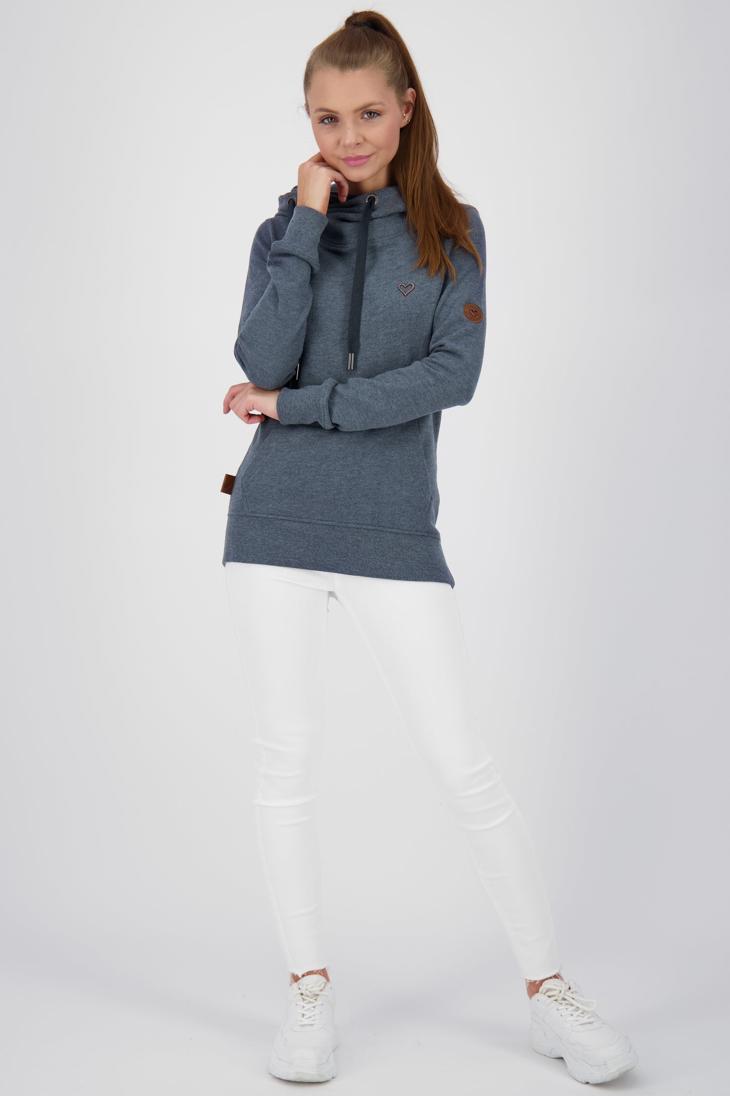 SarahAK A Hoodie Damen mit Kapuze Dunkelblau