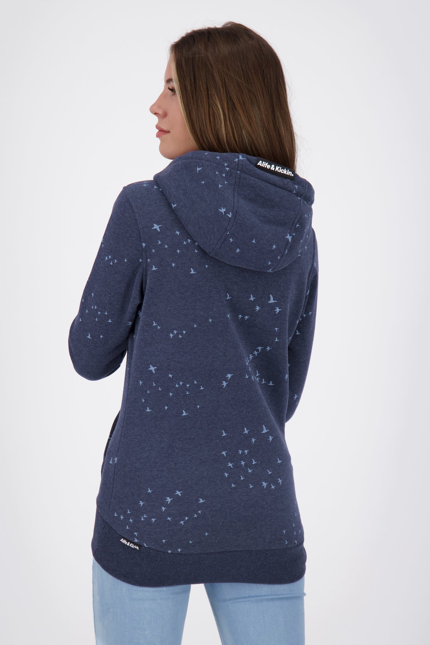 Gemustertes Highlight: Alife and Kickin SarahAK B Damen Kapuzenpullover Dunkelblau
