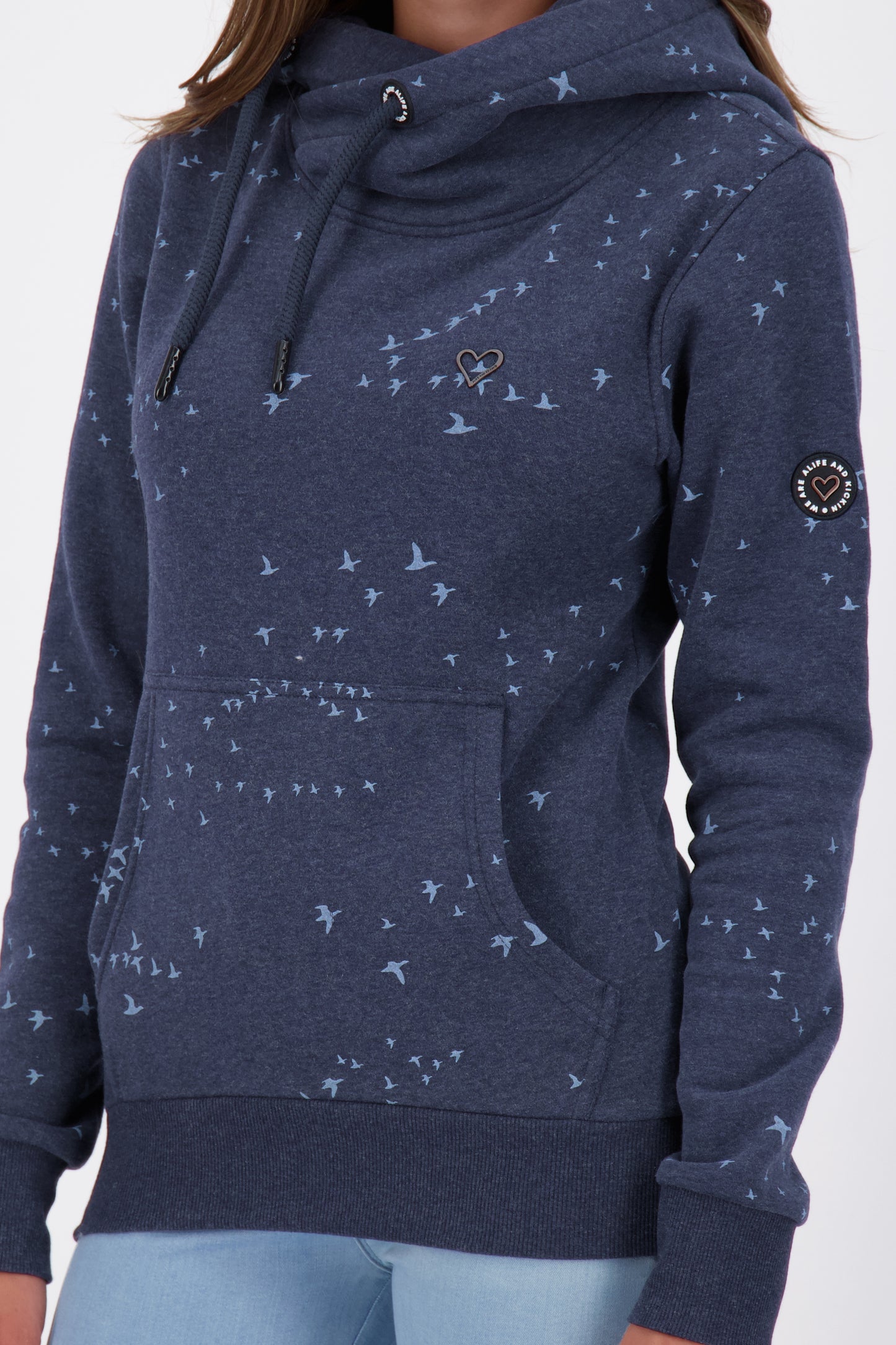 Gemustertes Highlight: Alife and Kickin SarahAK B Damen Kapuzenpullover Dunkelblau