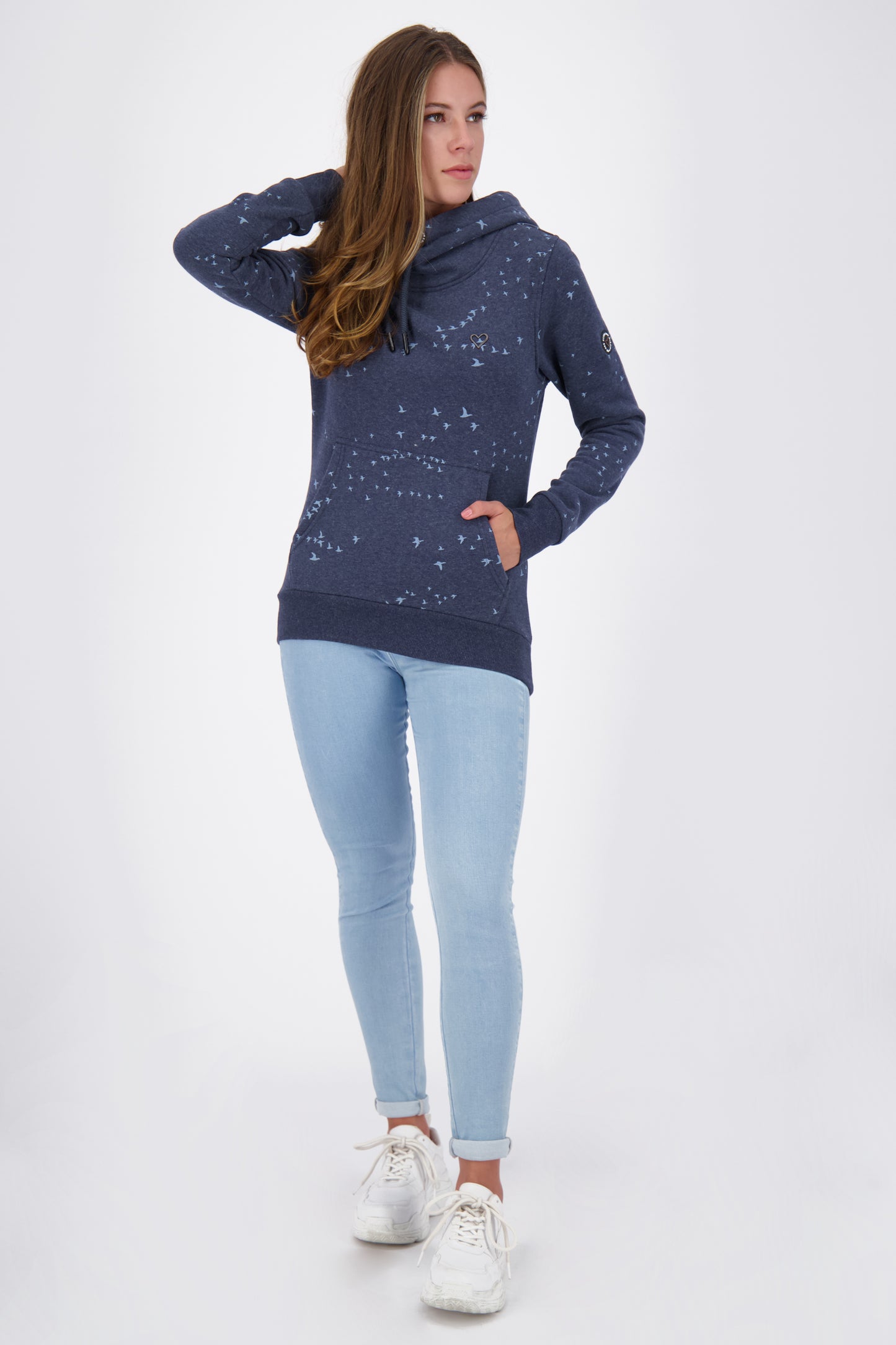 Gemustertes Highlight: Alife and Kickin SarahAK B Damen Kapuzenpullover Dunkelblau