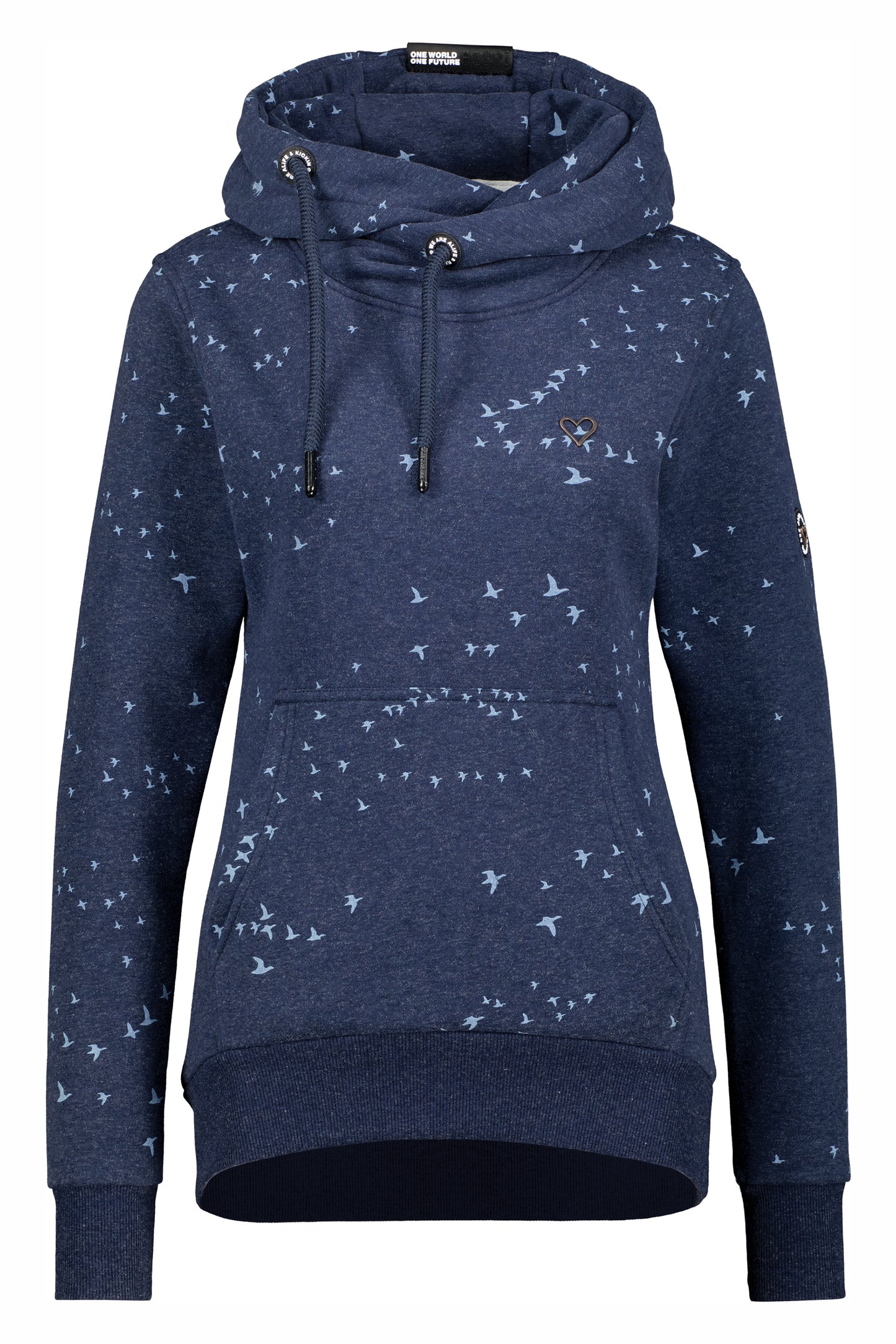 Gemustertes Highlight: Alife and Kickin SarahAK B Damen Kapuzenpullover Dunkelblau