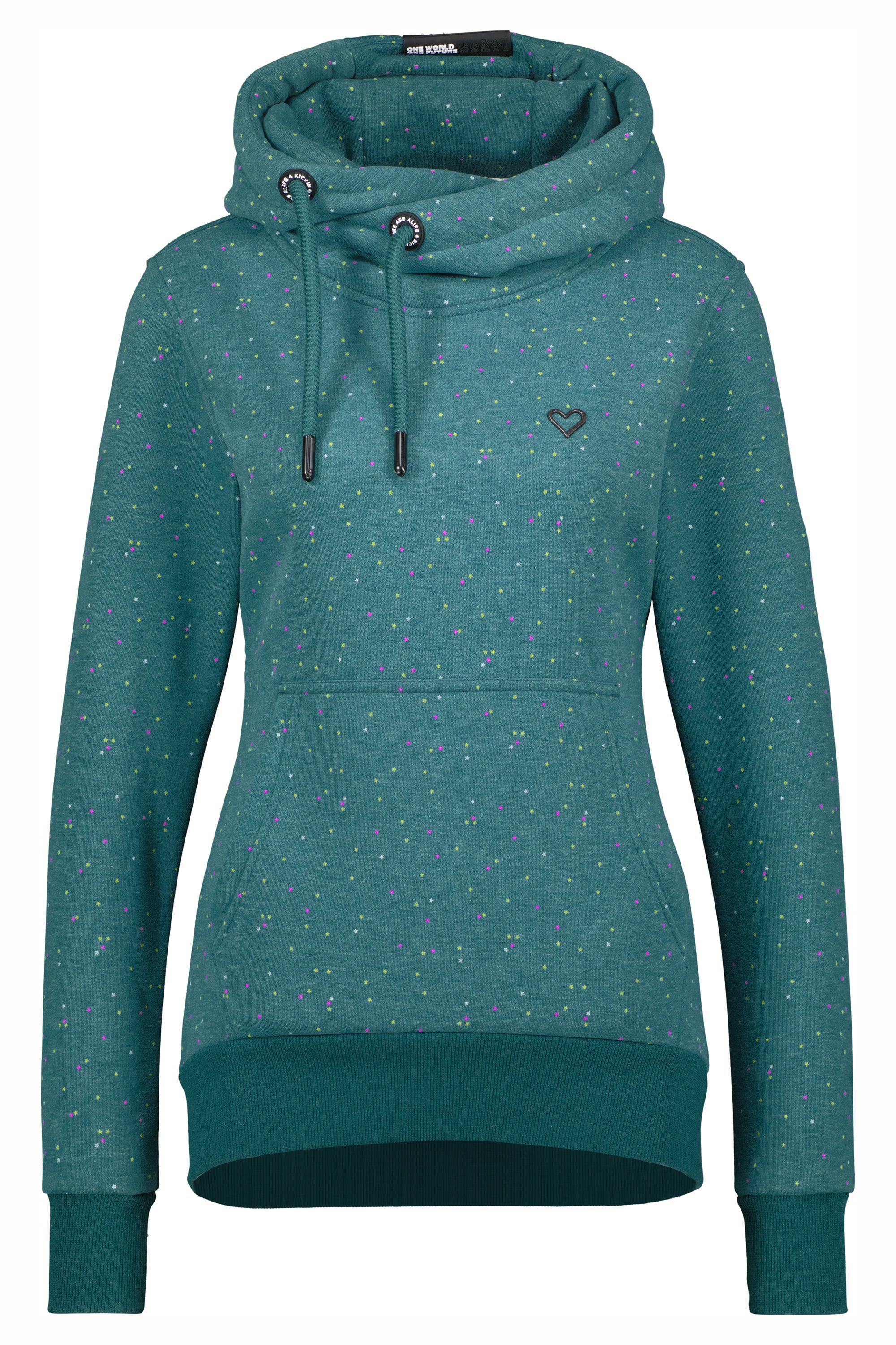 Gemustertes Highlight: Alife and Kickin SarahAK B Damen Kapuzenpullover Dunkelgrün