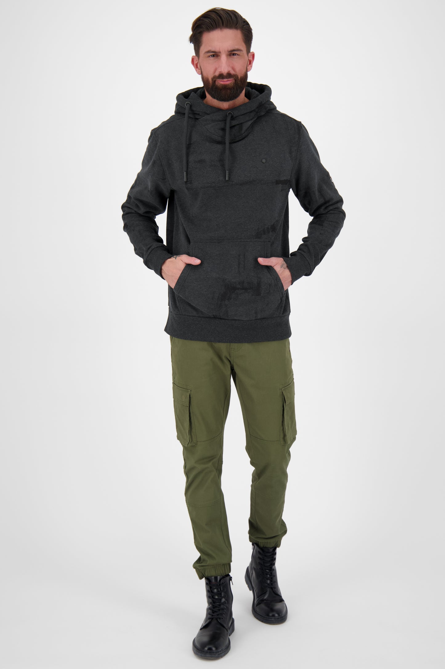Bequemer Komfort mit dem JohnsonAK B Hoodie für Herren Schwarz