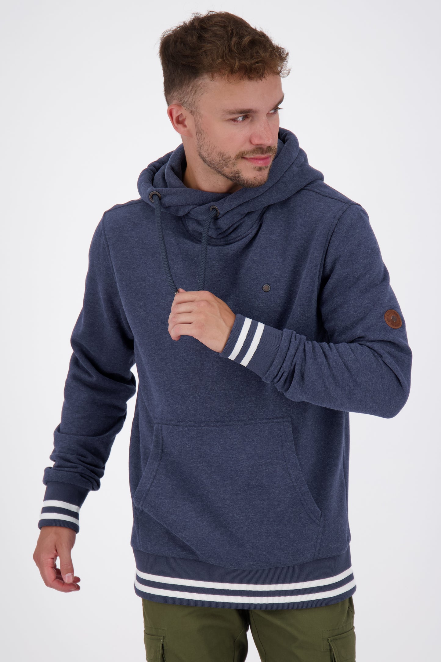 JohnsonAK C Kapuzensweatshirt Herren für einen sportlichen Look Dunkelblau