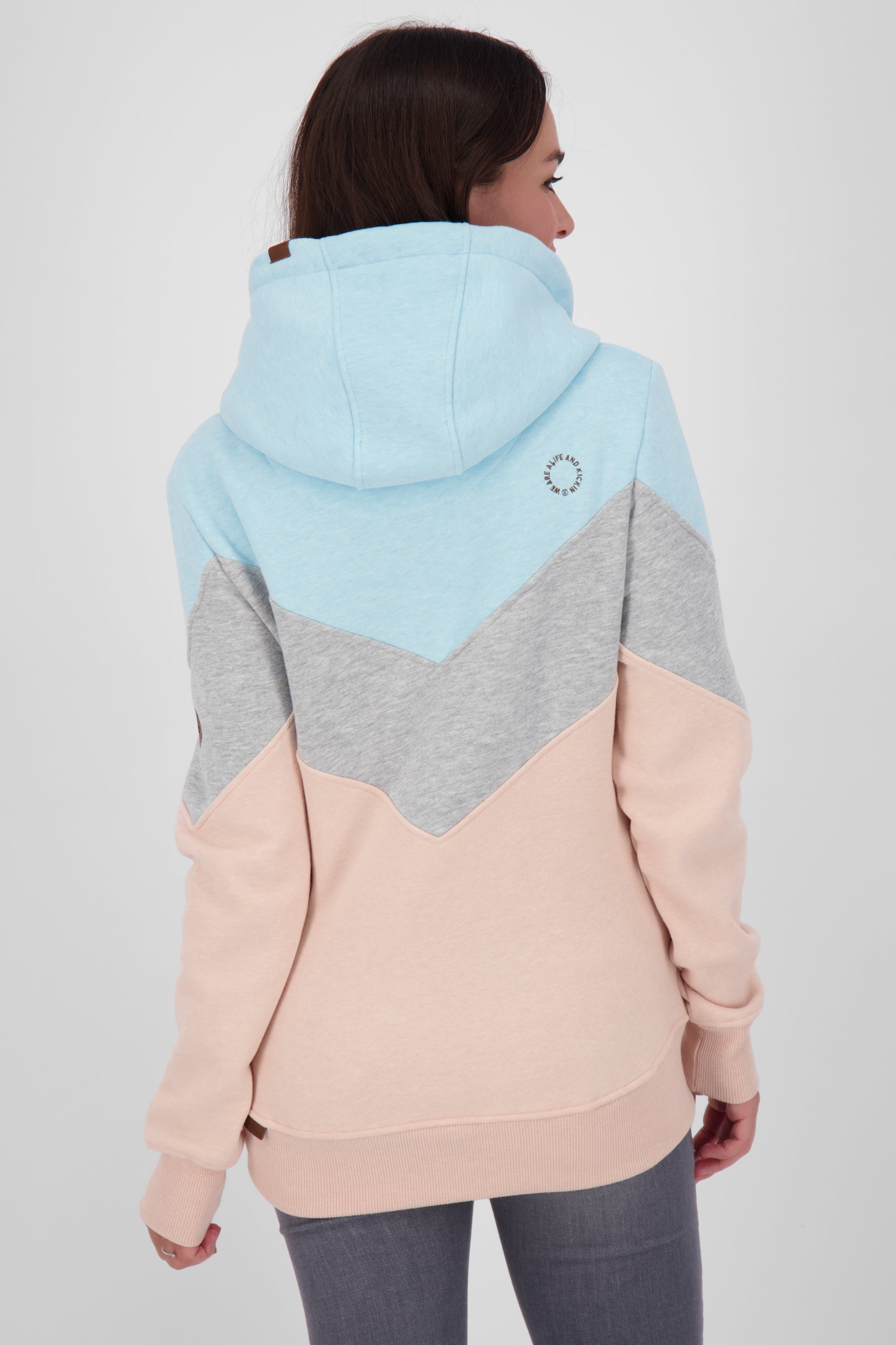 StellaAK A Hoodie Damen mit Colorblock Rosa