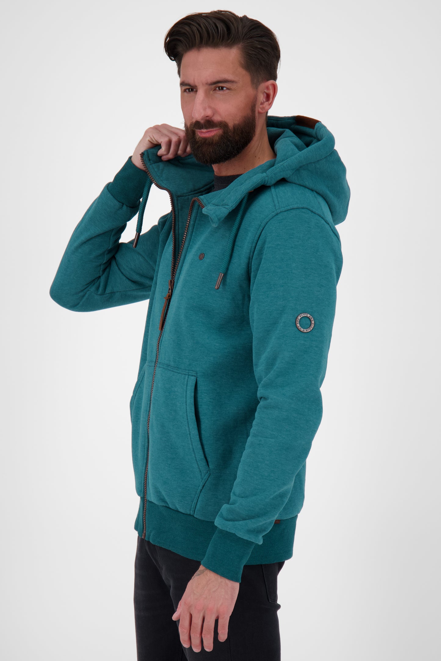 Perfekter Begleiter: TrasherAK A Kapuzensweatjacke für Herren Dunkelgrün