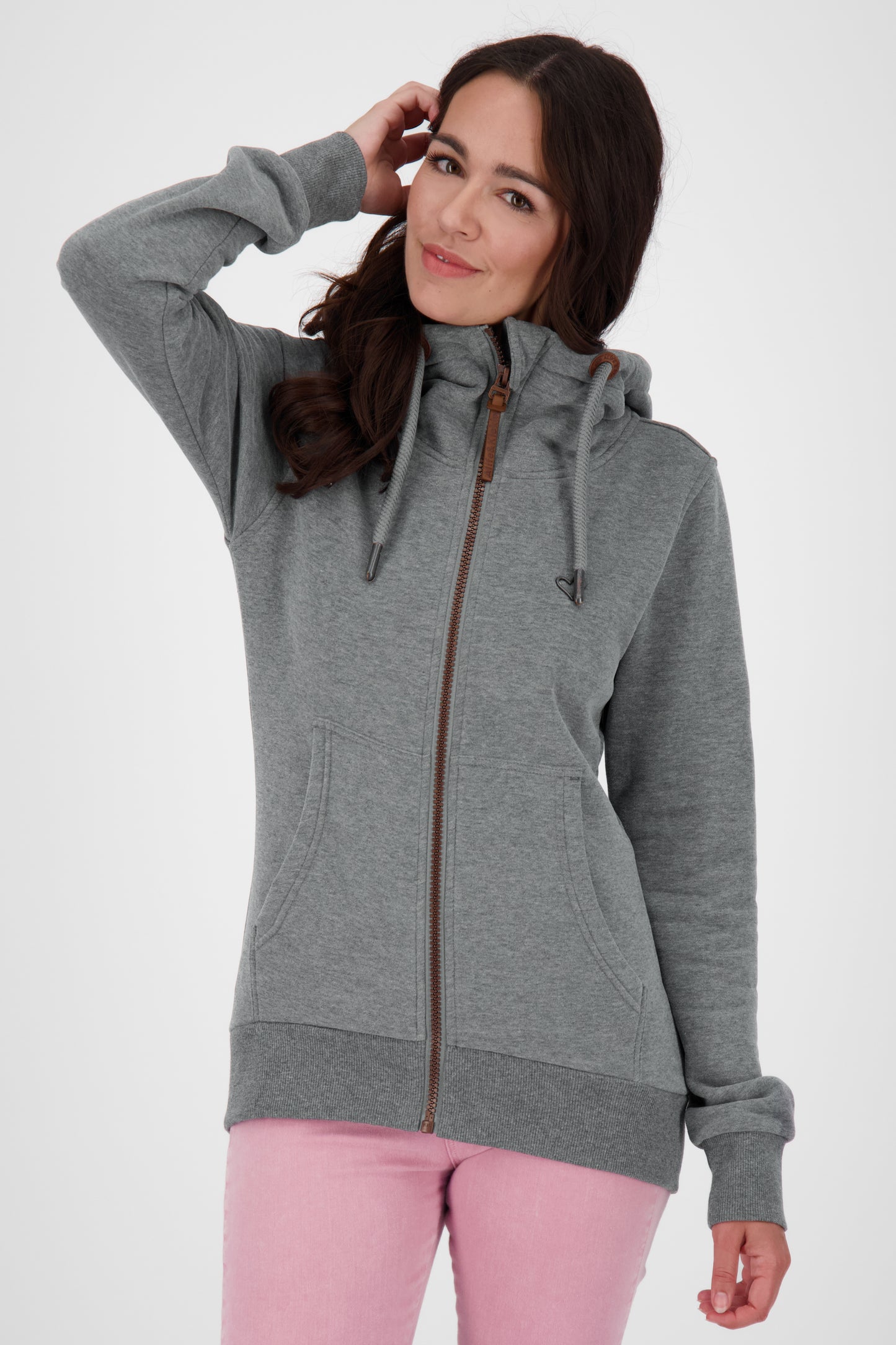 Cooler Look mit der Damensweatjacke YasminAK A Grau